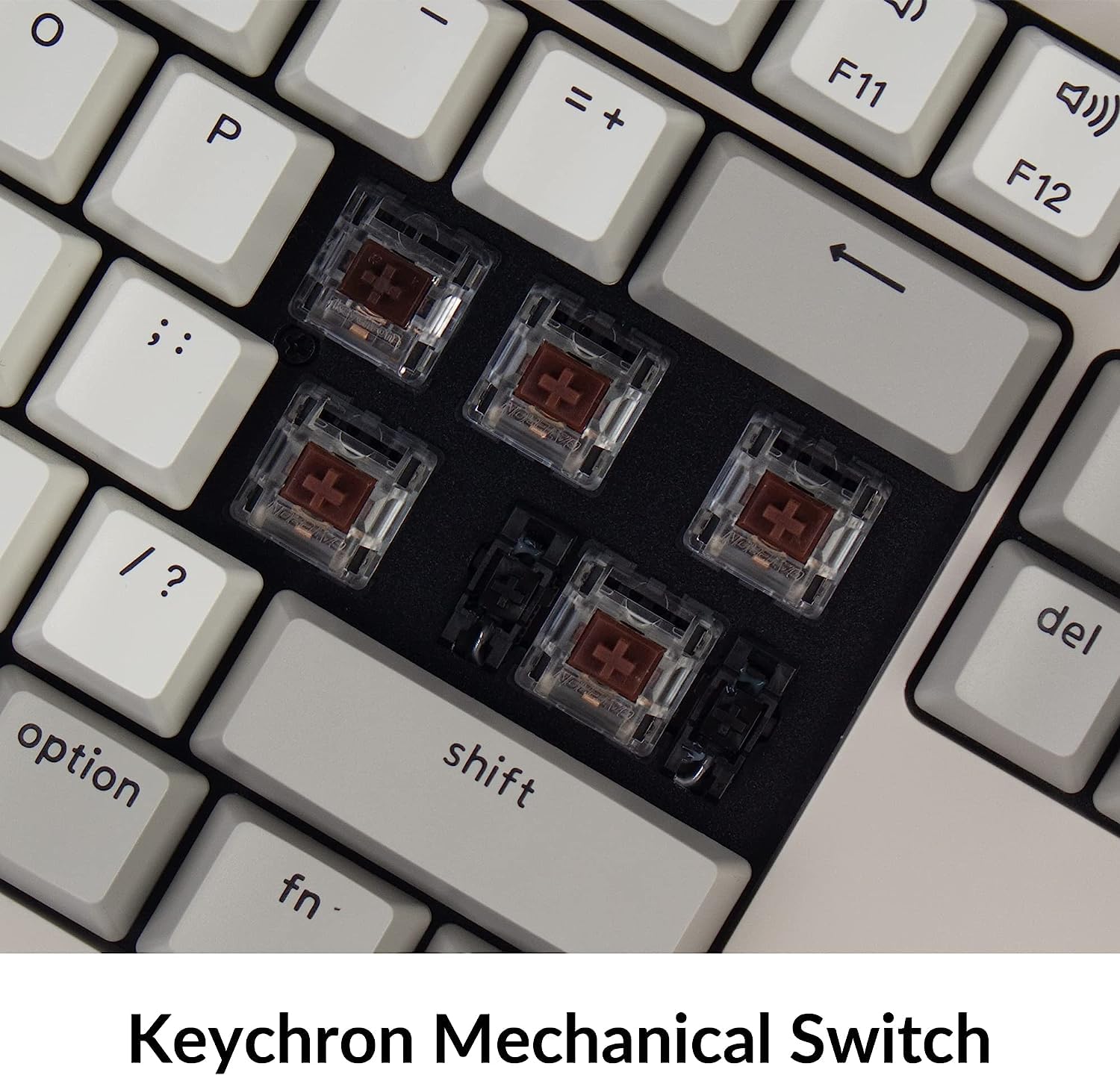 Keychron C2 104 Keys Full Size Wired Mechanical Keyboard For Mac Windows, Classic Retro Gray/White Color Abs Keycaps Brown Switc