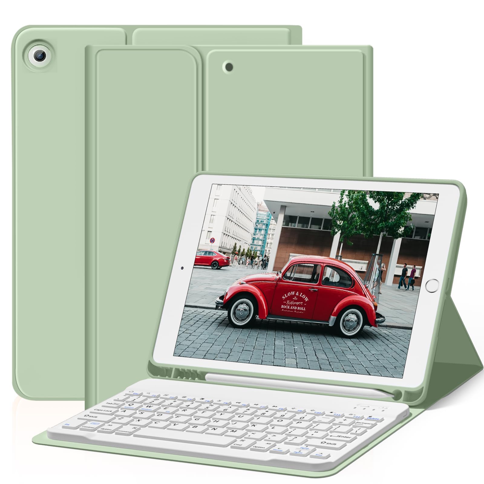 BQDIYOO Keyboard Case for iPad 9th Generation/iPad 8th Generation/iPad 7th Generation(2021/2020/2019), 10.2 inch iPad 9/8/7 Case
