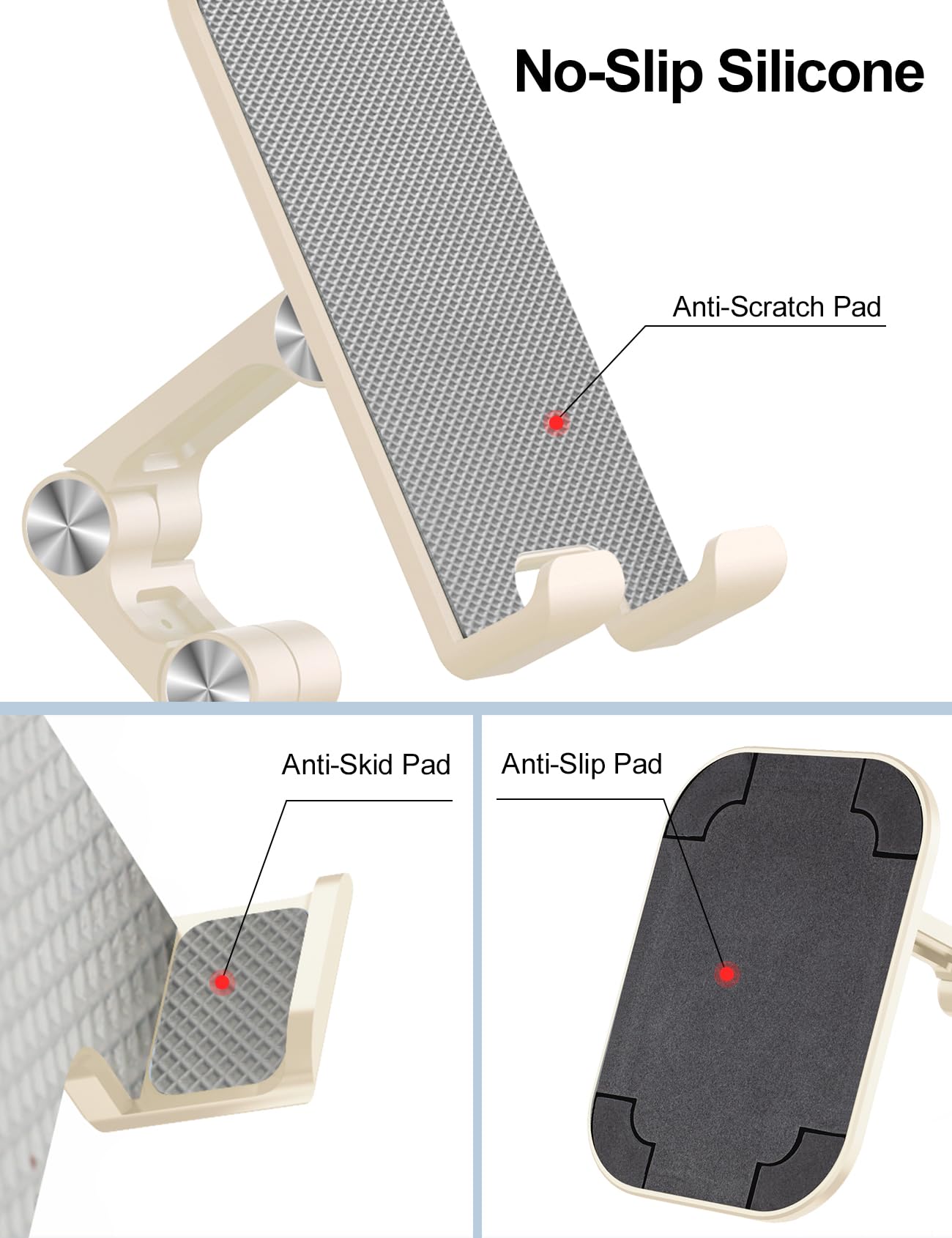 Ocyclone Cell Phone Stand, Angle Height Adjustable Iphone Stand For Desk, Cell Phone Holder Ipad Tablet Stand Compatible With Ip