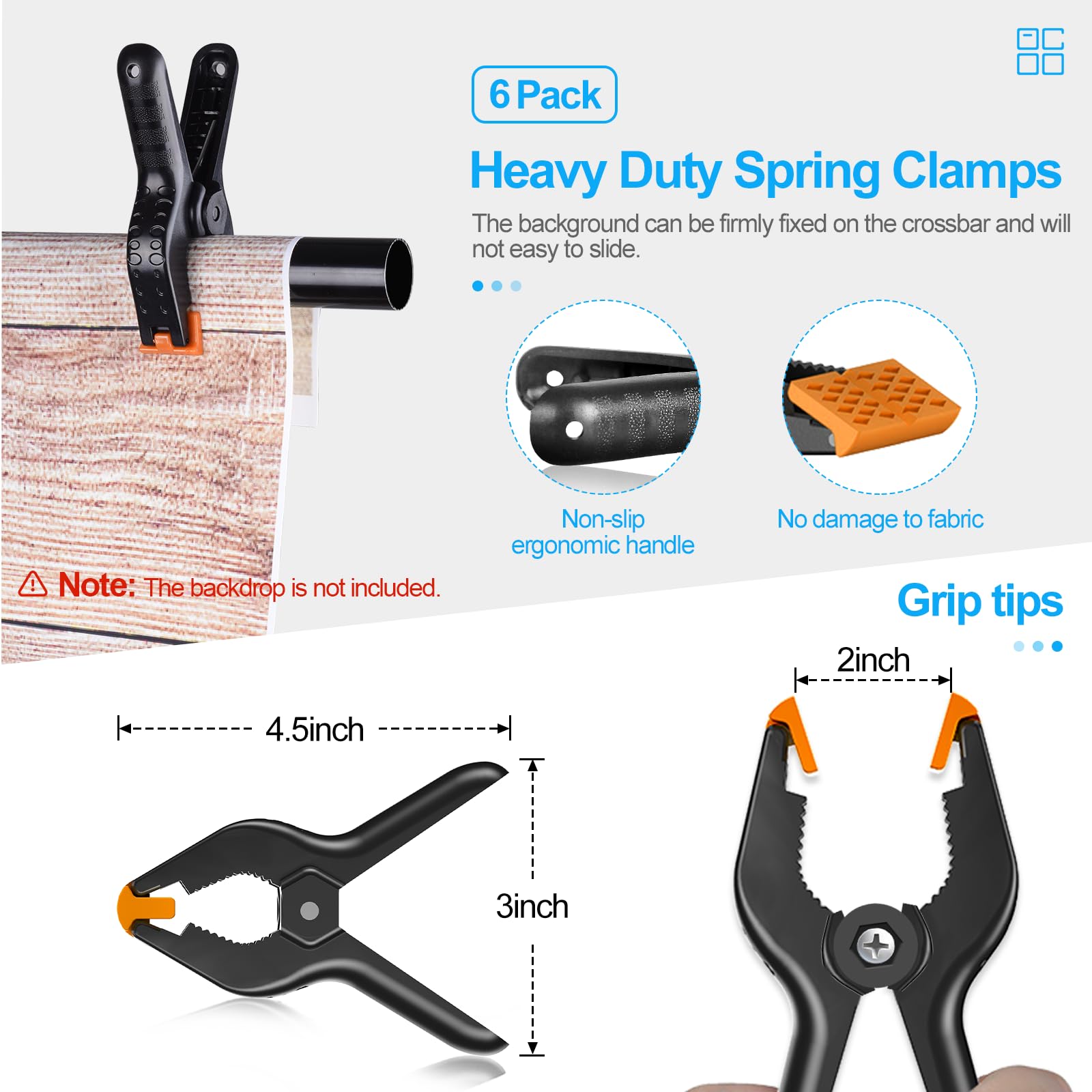 Emart Heavy Duty Backdrop Stand, 8.5 X 10Ft Adjustable Photo Background Support System Kit With Carry Bag For Photography