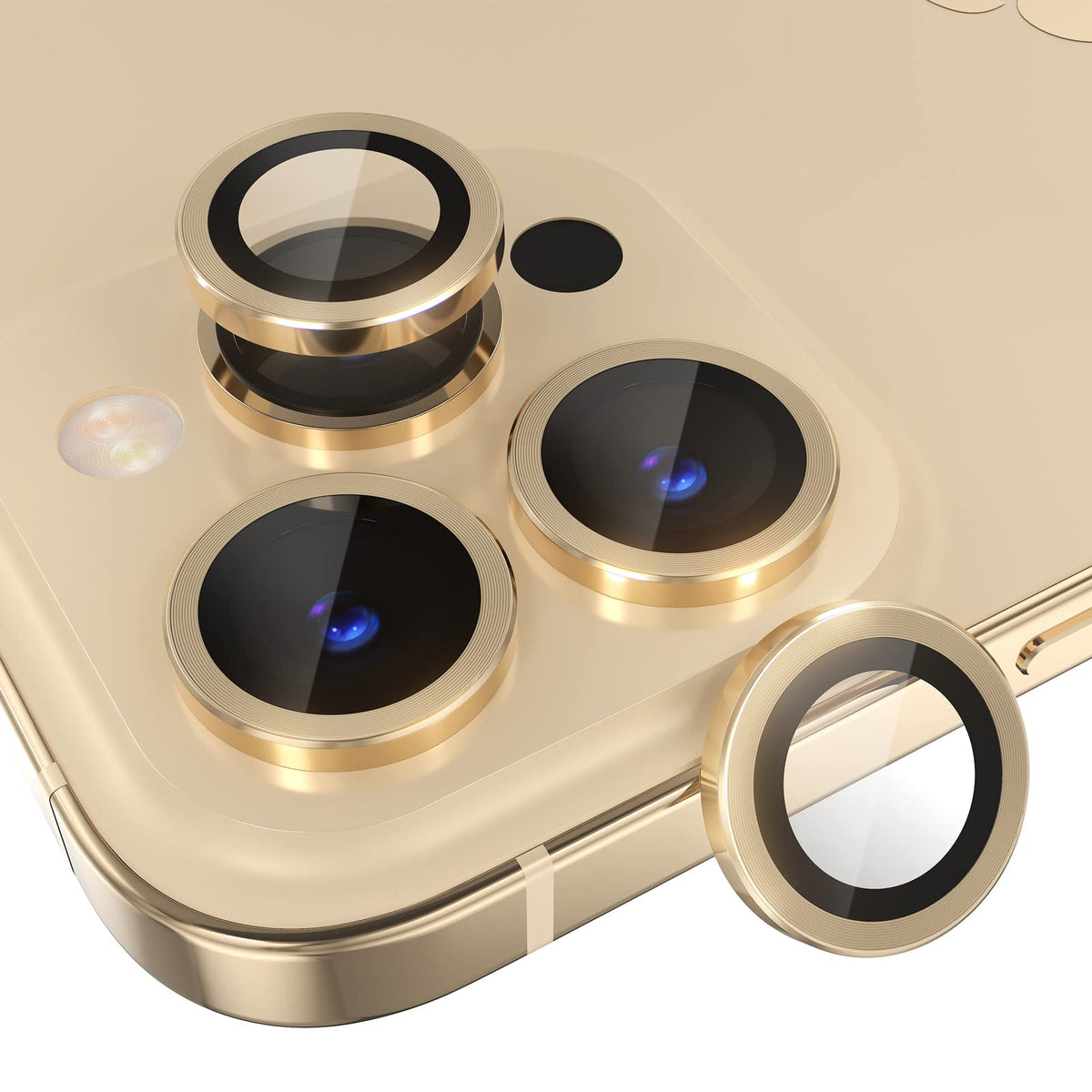 Choiche [3+1 For Iphone 14 Pro/Iphone 14 Pro Max Camera Lens Protector, 9H Tempered Glass Camera Cover Screen Protector Metal Ri