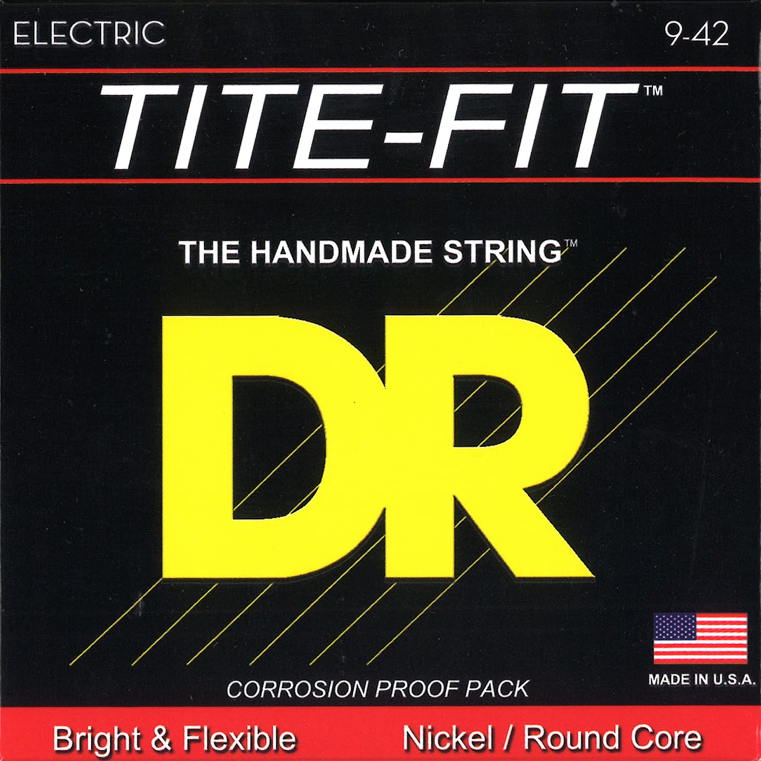 Dr Strings Tite Fit Electric Round Core 9 42