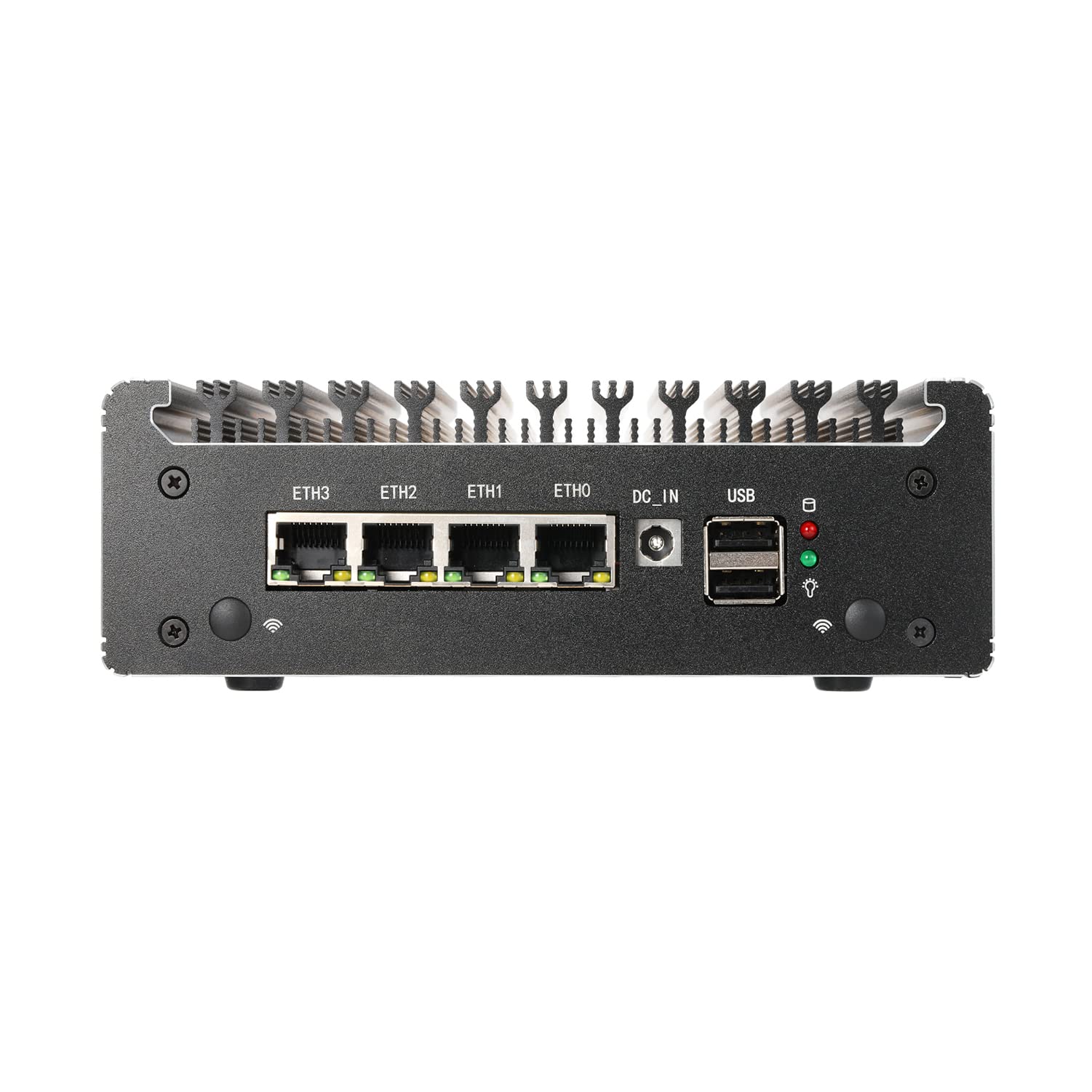 Hunsn Micro Firewall Appliance, Mini Pc, Opnsense, Vpn, Router Pc, Intel Celeron N4505, Rs41, Aes Ni, 4 X 2.5Gbe I225 B3, Console, Type C, Hdmi, Dp, Sim Slot, 4G Ram, 32G Ssd