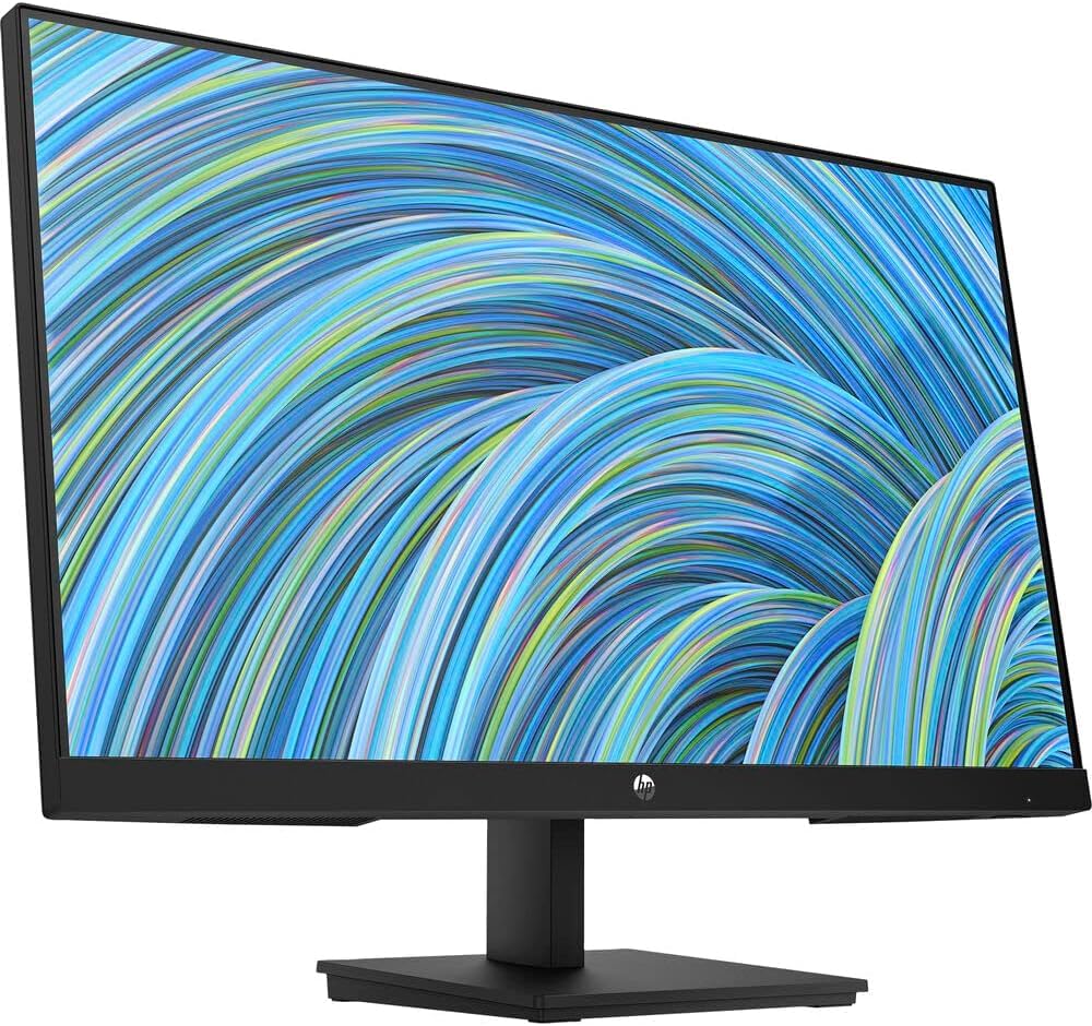 Hp V24V G5 24'' Fhd Computer Monitor (1920X1080), 75Hz Anti Glare Display, Amd Freesync, Hdmi, Vesa Mount, Black, Bundle With Do