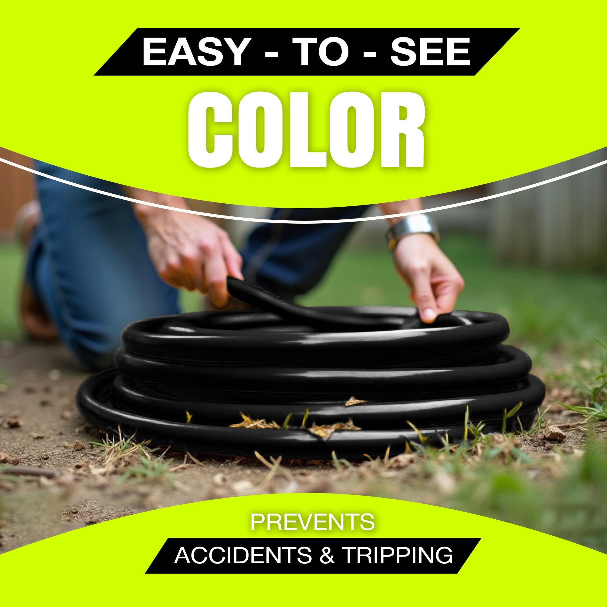 10Ft Power Outdoor Extension Cord & Indoor   Waterproof Electric Drop Cord Cable   3 Prong Sjtw, 16 Gauge, 13 Amp, 125 Volts, 16