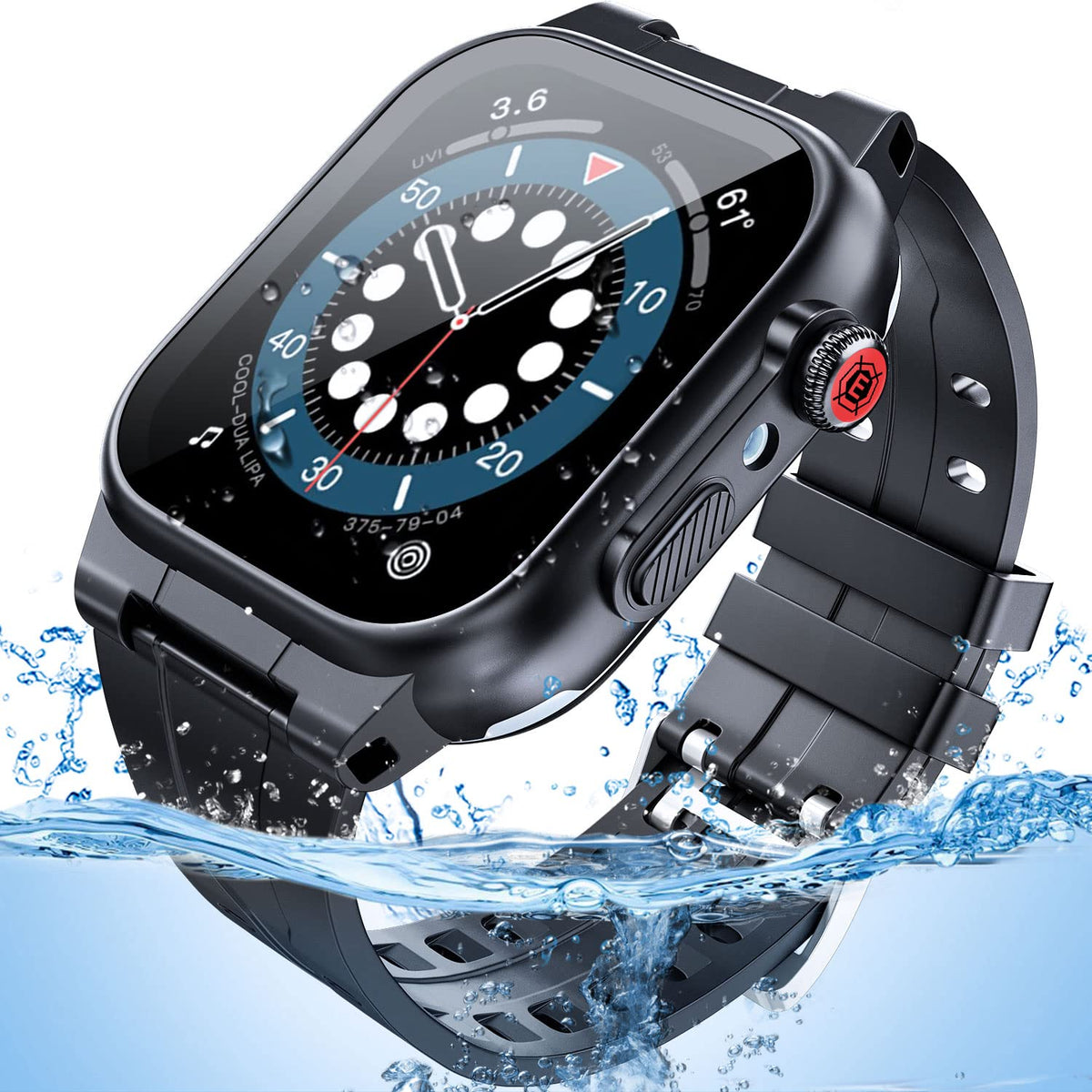 Effun Waterproof Case For Apple Watch 44Mm 45Mm 42Mm 41Mm 40Mm 38Mm With Band, Ip68 Waterproof Built In Screen Protector For App