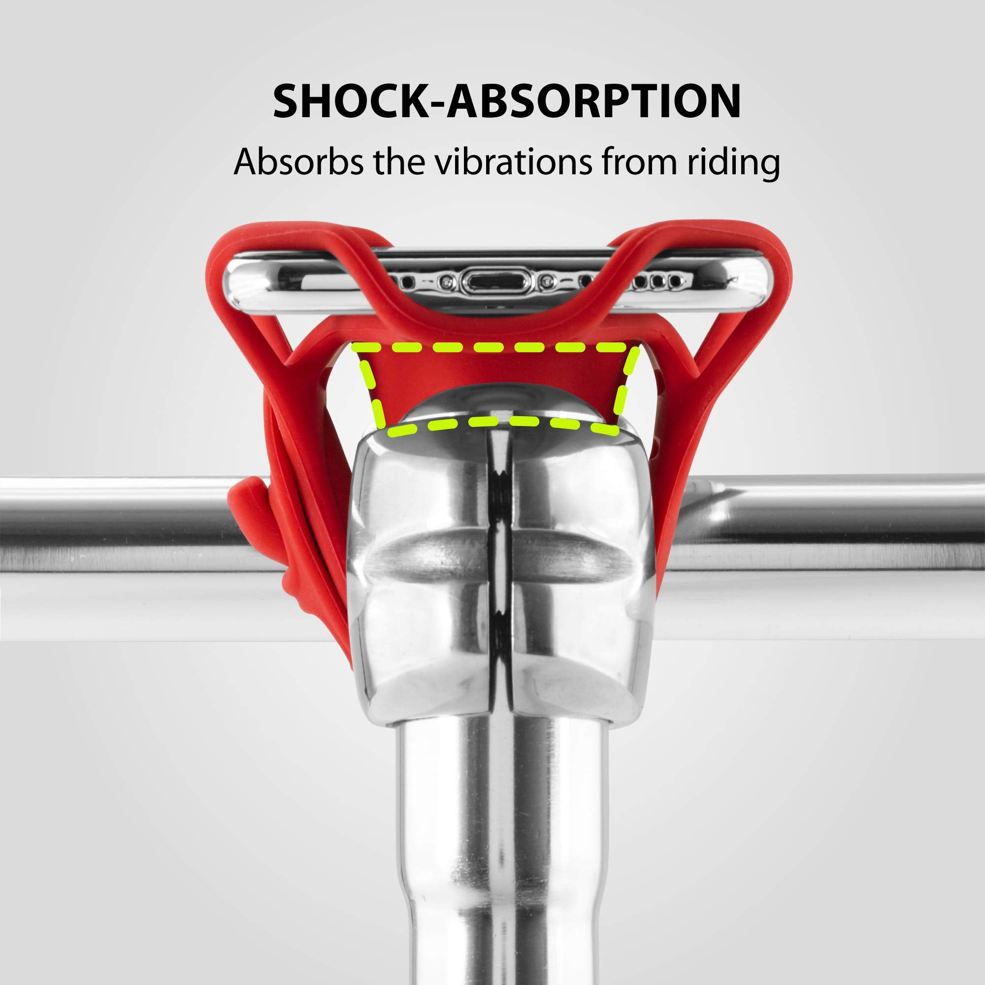 Bone? Bike Tie Pro 4 Bike Phone Mount Bicycle Phone Holder For Stem Mounting 4.7-7.2 Cell Phones, Ultra Light Phone Mount For Bi