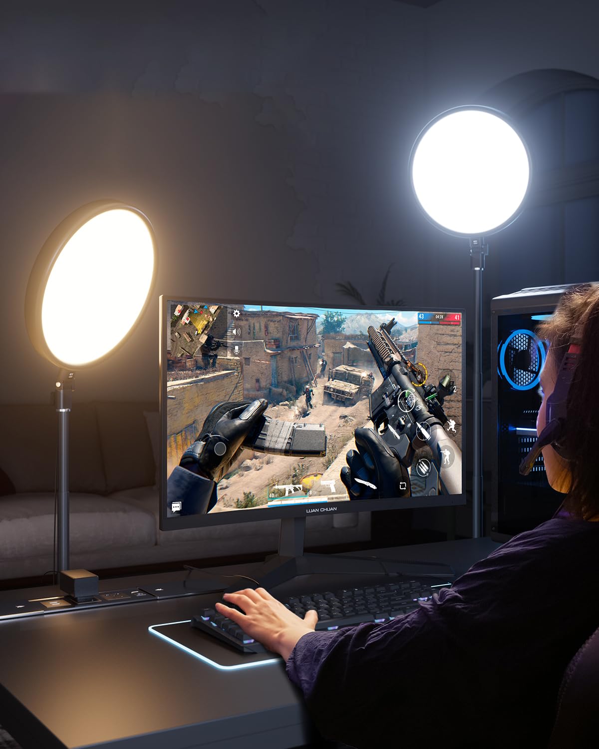 Todi Large Ring Light With 79'' Stand, 6500K Full Screen Selfie Ring Light With Stand And Phone Holder, Professional Big Ring Li