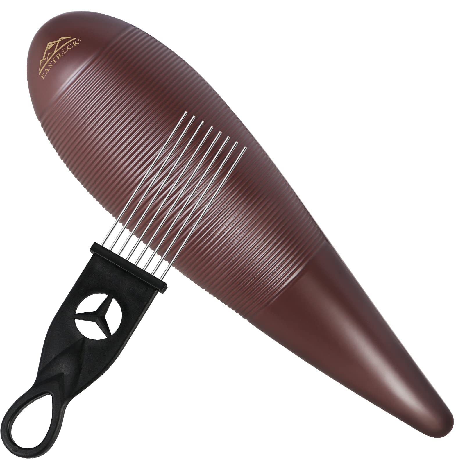 Eastrock Guiro Instrument 3.3''X12'' Fish Shaped Latin Percussion Instrument With 1 Scraper Musical Training Tool For Beginners