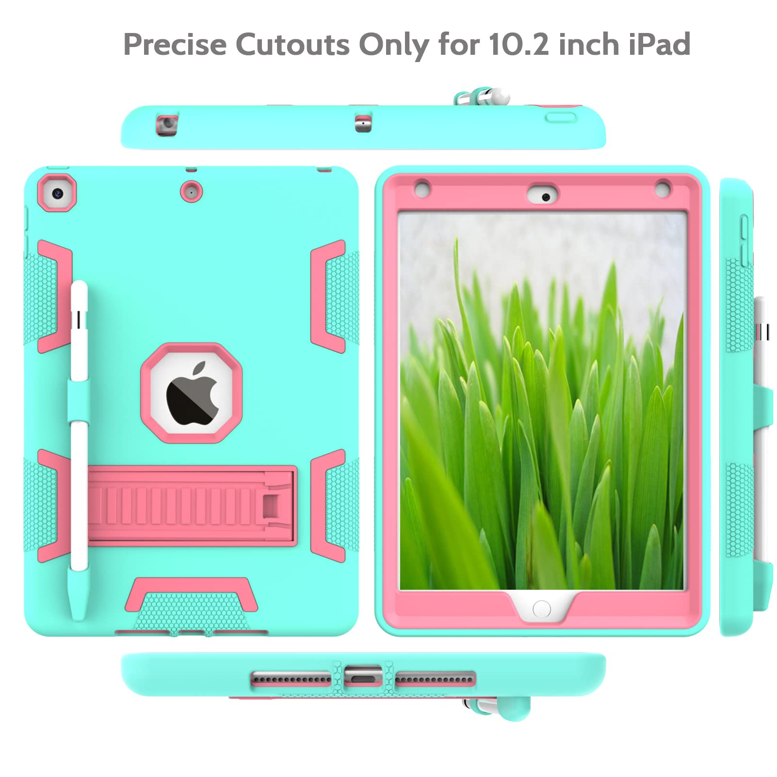 Timism Ipad 9Th Generation Case, Ipad 8Th Generation Case, Ipad 7Th Generation Case, Hybrid Shockproof Rugged Drop Protection Co