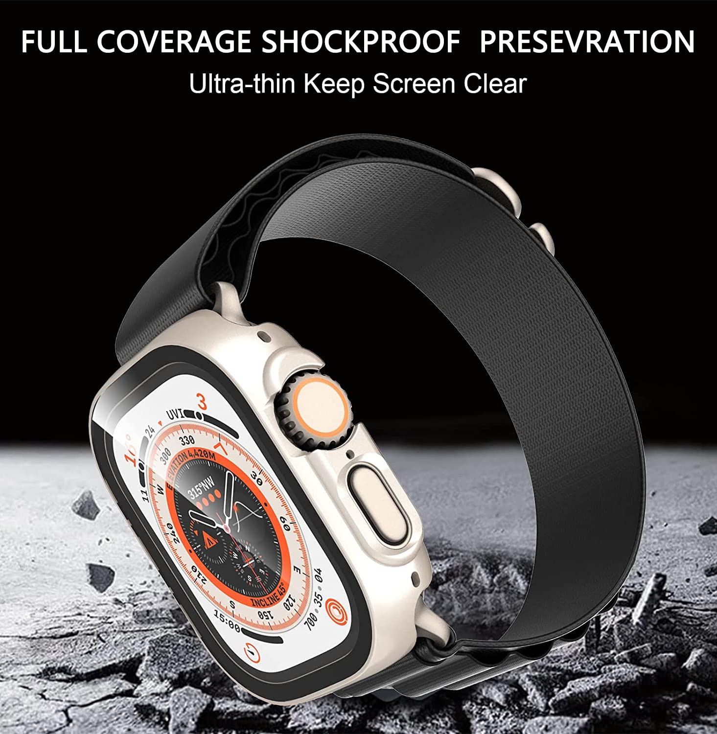 6 Pack Case With Tempered Glass Screen Protector For Apple Watch Ultra 2/Ultra 49Mm, Hasdon Ultra Thin Scratch Resistant Full Pr