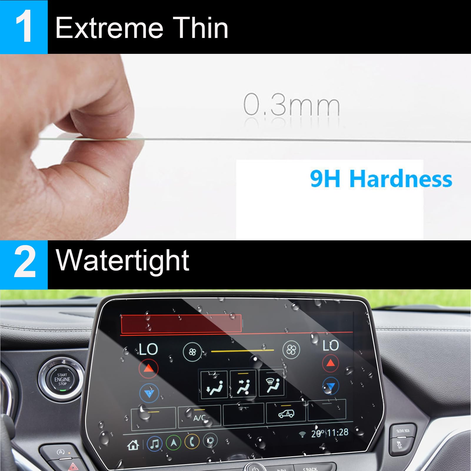 Ttcr Ii Compatible With 2023 2024 Chevy Blazer Screen Protector 10.2 Inch, For 2023 2024 Blazer Navigation Display Screen Protector, For Blazer Touchscreen Tempered Glass Protector 10 Inch