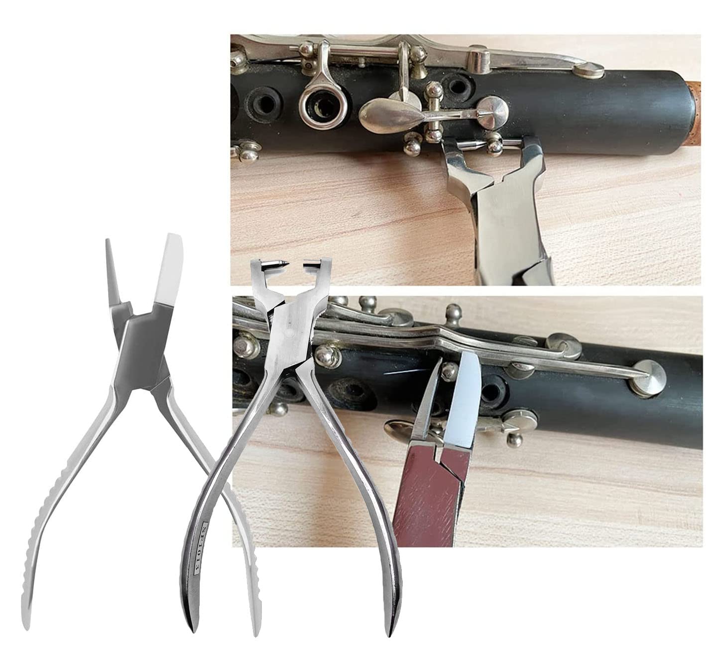 Jiayouy 26Pcs Sax Repair Tool Kit Include Led Leak Light & Spring Hook & Key Indentation Clip & Leveling Pad & Spring Pliers Rep