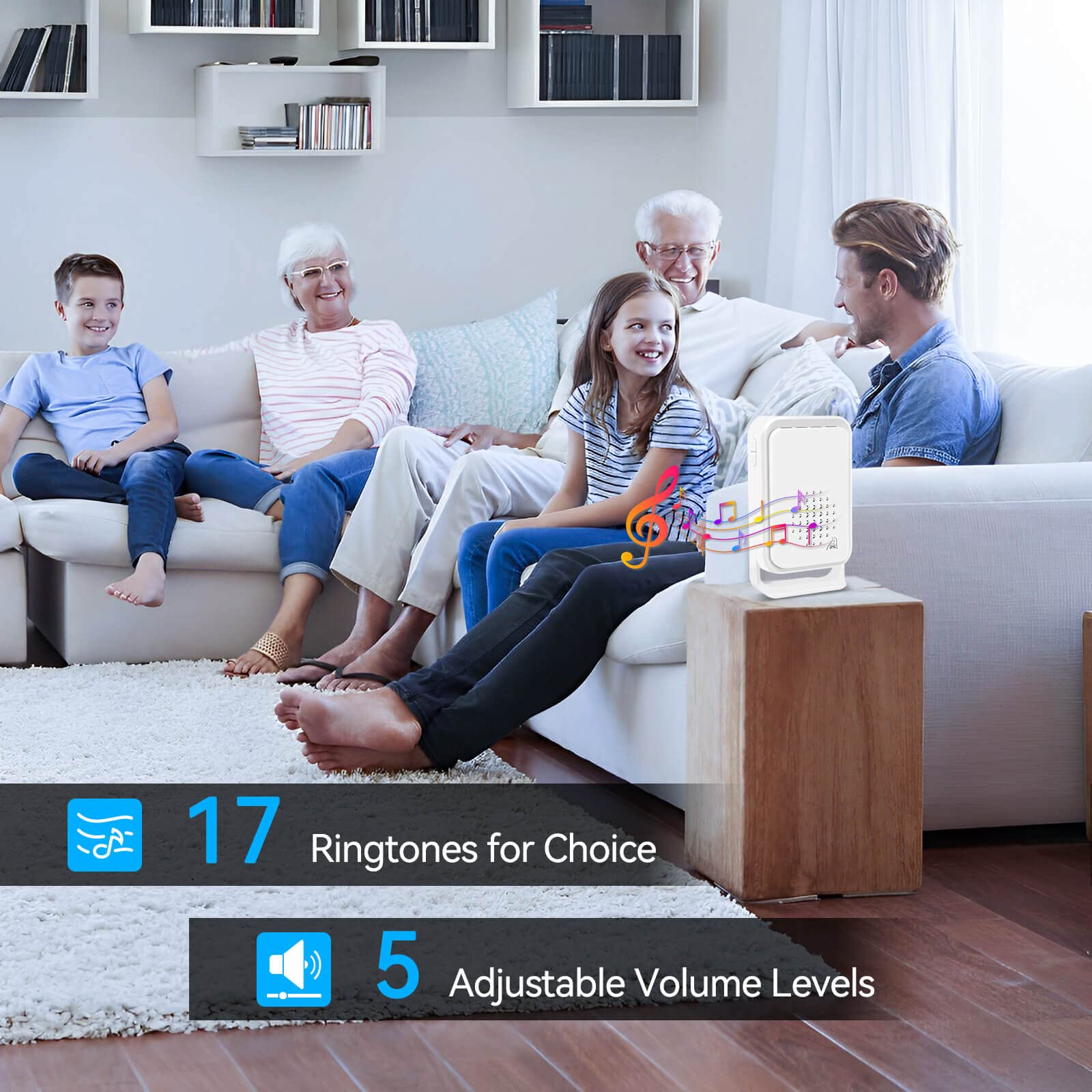 Greencycle Motion Sensor Alarm Outdoor Waterproof, Weatherproof Motion Detector With 900Ft Long Range Loud Chime, Motion Alarm O