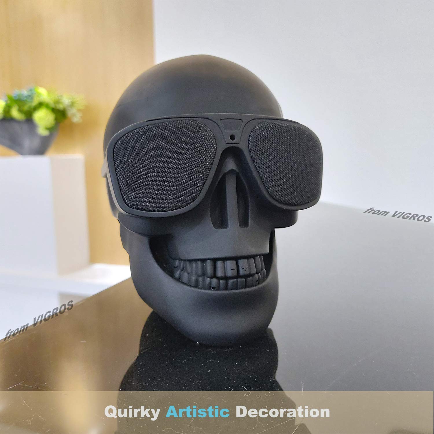 Vigros Skull Speaker, Portable Bluetooth Speakers Unique Speaker 8W Output Bass Stereo Compatible For Desktop Pc/Laptop/Mobile P