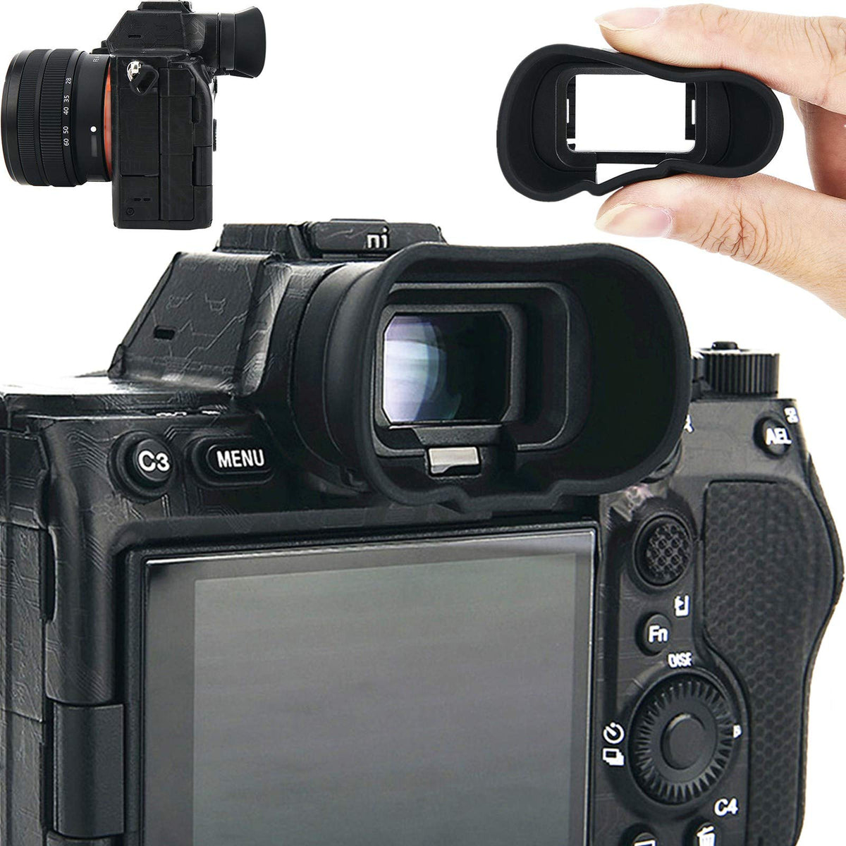 Soft Silicon Camera Viewfinder Eyecup Eye Cup Eyepiece Replacement For Sony Alpha A7R V A7Rv A7R5 A7 Iv A7M4 A7Iv A9Iii A1 A7S I