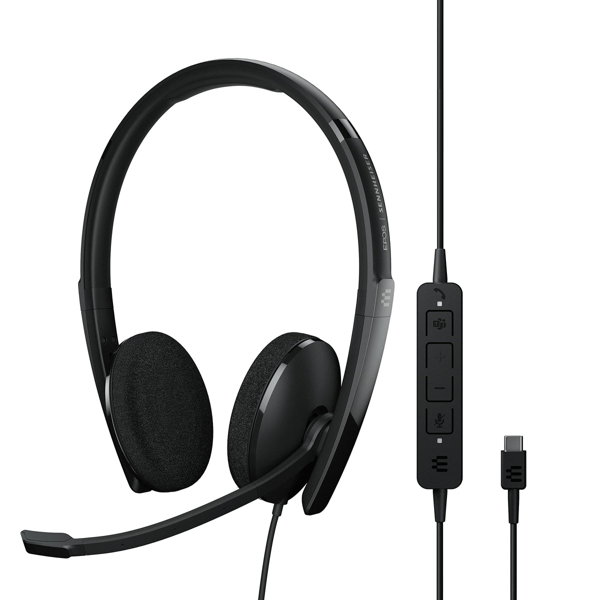 Epos | Sennheiser Adapt 160T Usb C Ii (1000905)   Wired, Double Sided Headset   Usb C Connectivity, Ms Teams Certified, Uc Optim