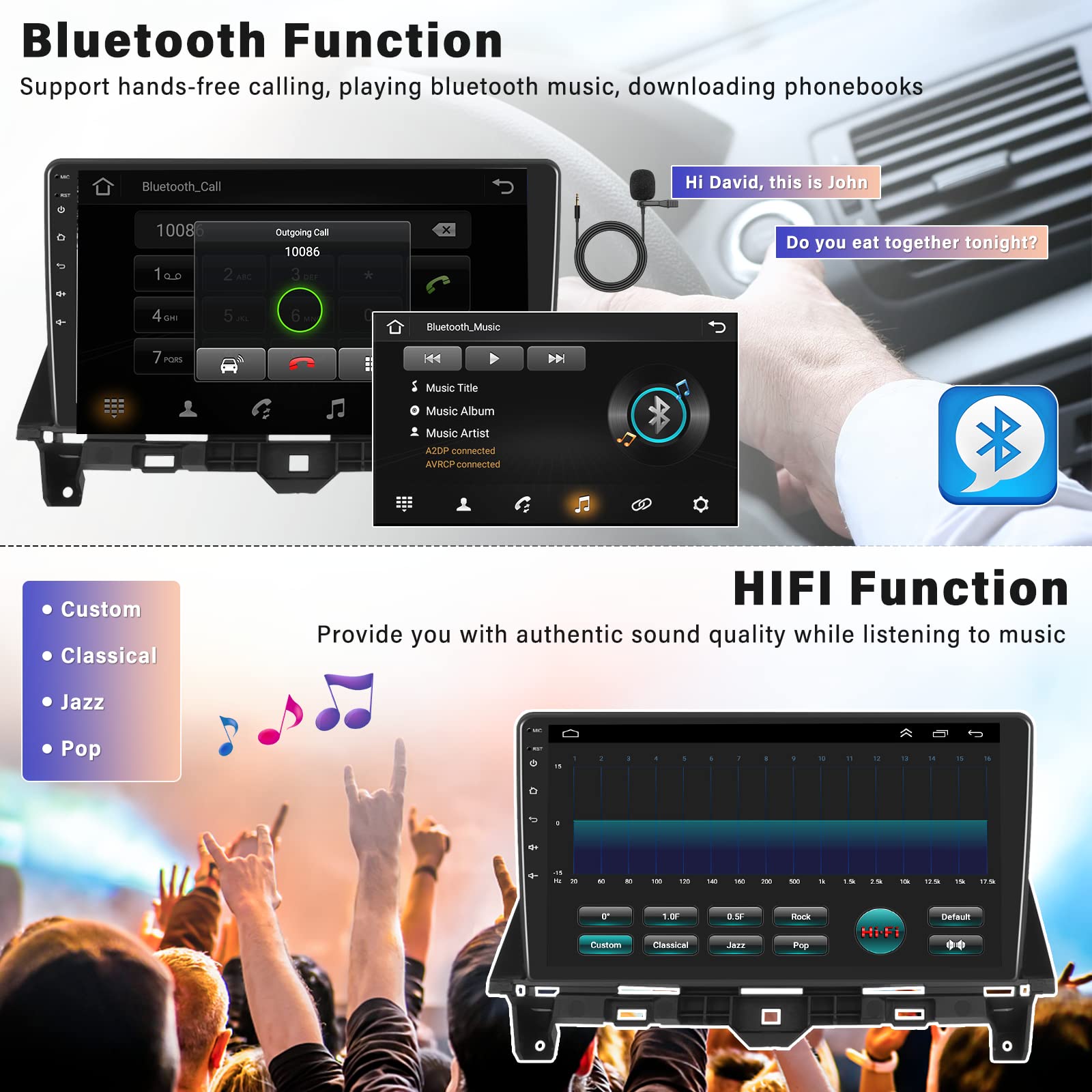 Sixwin Android 13 Car Stereo For Honda Accord 2008 2009 2010 2011 2012 2013 10.1 Inch Touch Screen 2G+64G Carplay Android Auto C