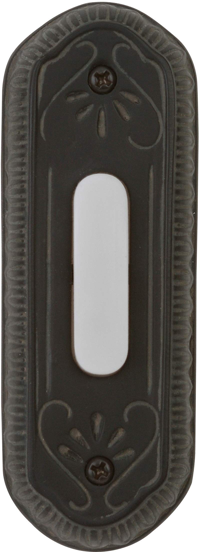 Craftmade Pb3034 Wb Designer Surface Mount Lighted Doorbell Led Push Button, Weathered Black (4.25''H X 1.5''W)