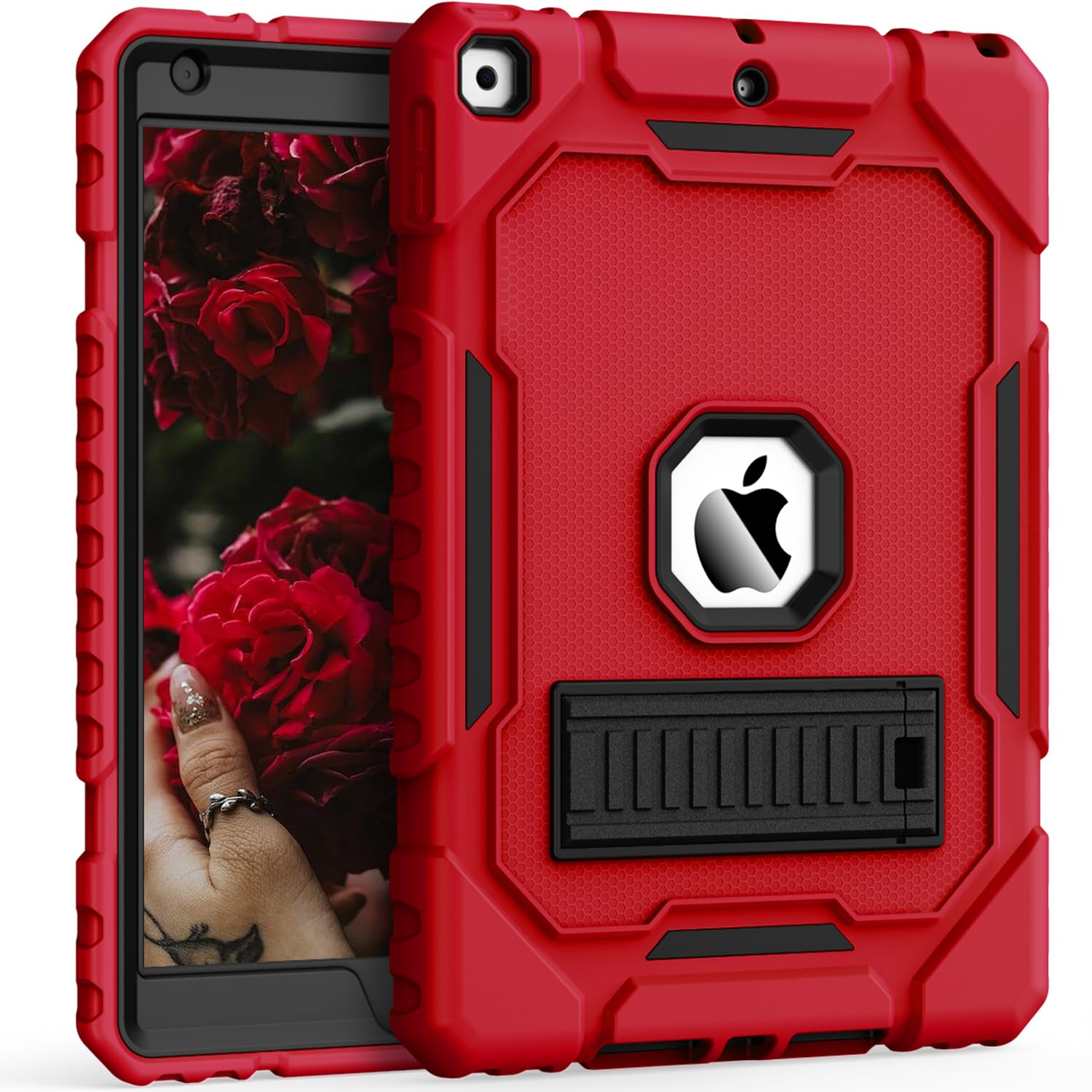 Grifobes Case For Ipad 9Th / 8Th / 7Th Generation 10.2 Inch (2021/2020/2019), Kick Stand Heavy Duty Shockproof Rugged Protective