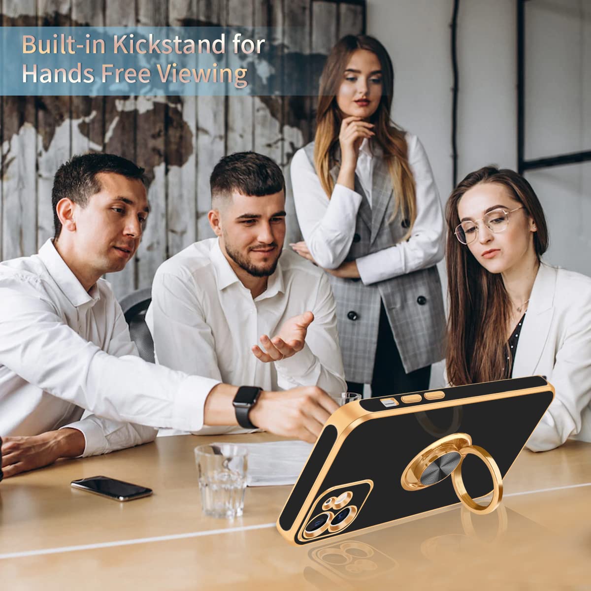 Fingic Compatible With Iphone 11 Case, With 360 Rotatable Ring Holder Kickstand Magnetic Support Car Mount Women Men Slim Soft T