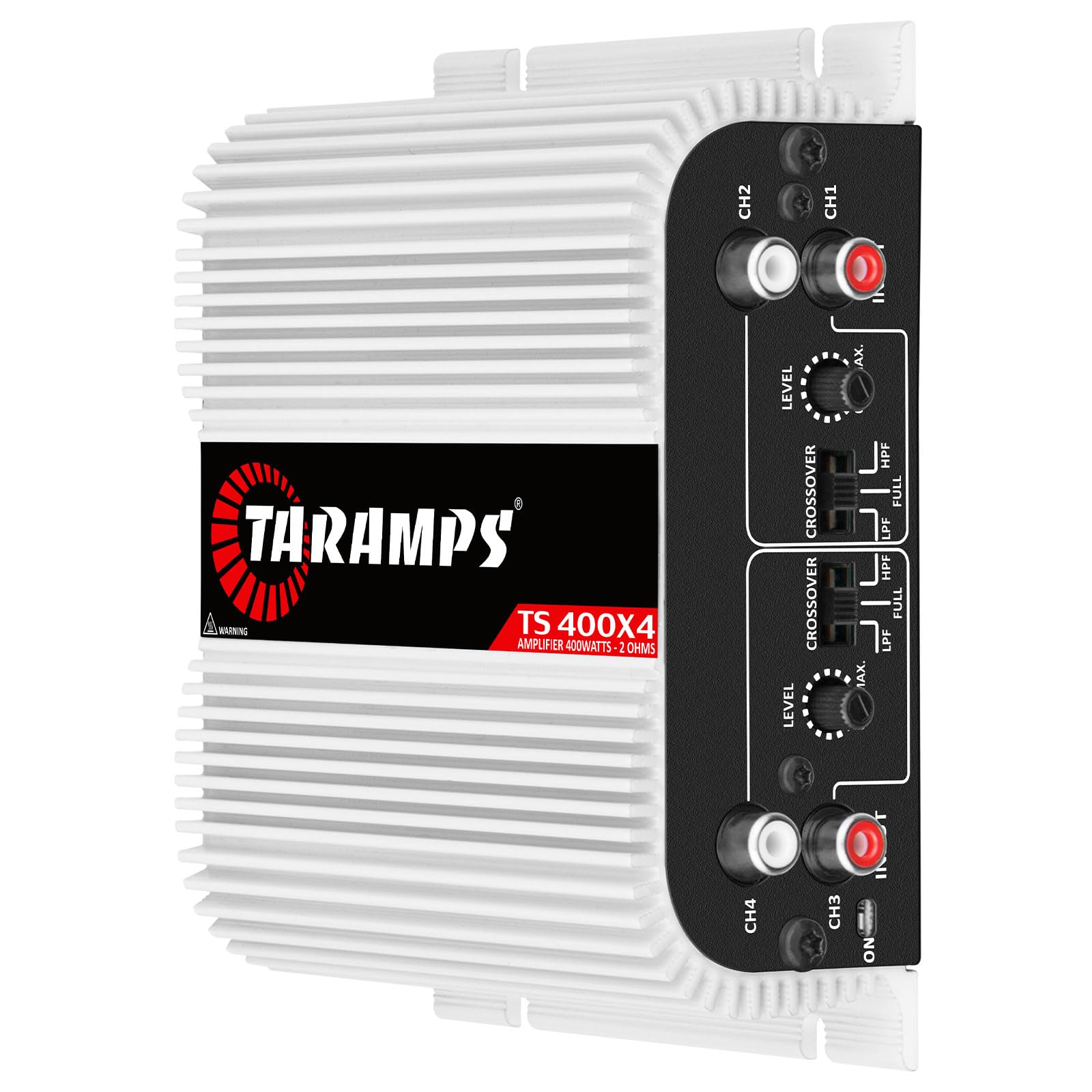 Taramps Ts 400X4 400 Watts Rms 4 Channels Full Range Car Audio Amplifier, 2 Bridged Channels, Rca Input Class D, Output Power, M