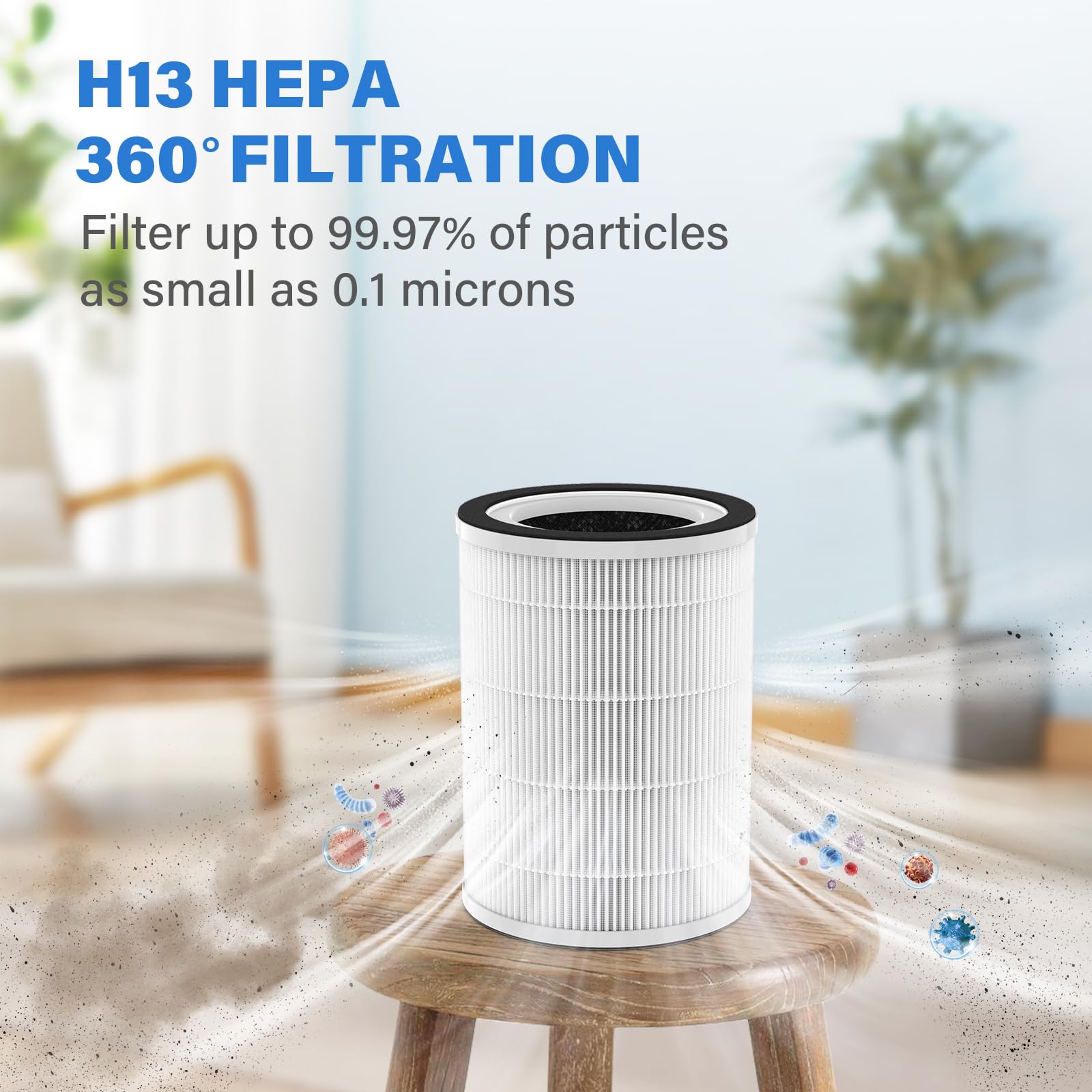4 Pack Kilo True Hepa Replacement Filter Compatible With Afloia Kilo, Kiloplus, Kilopro, Miro, Miro Pro And Morento Mr Kilo, H13