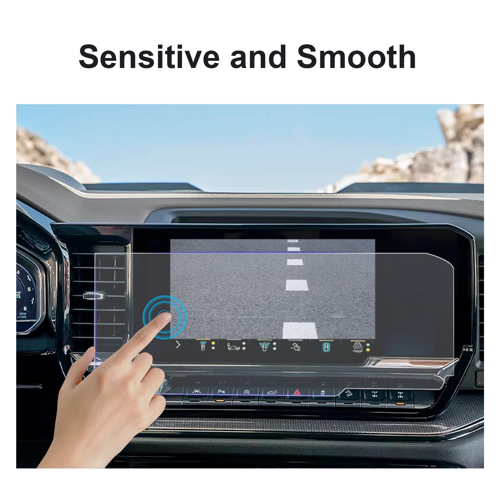 Carwiner Screen Protector For Chevy Silverado & Gmc Sierra 13.4�2022 2025 1500 2500 3500 For Chevy Silverado Anti Glare Fingerprint Navigation Protection Tempered Glass Accessories