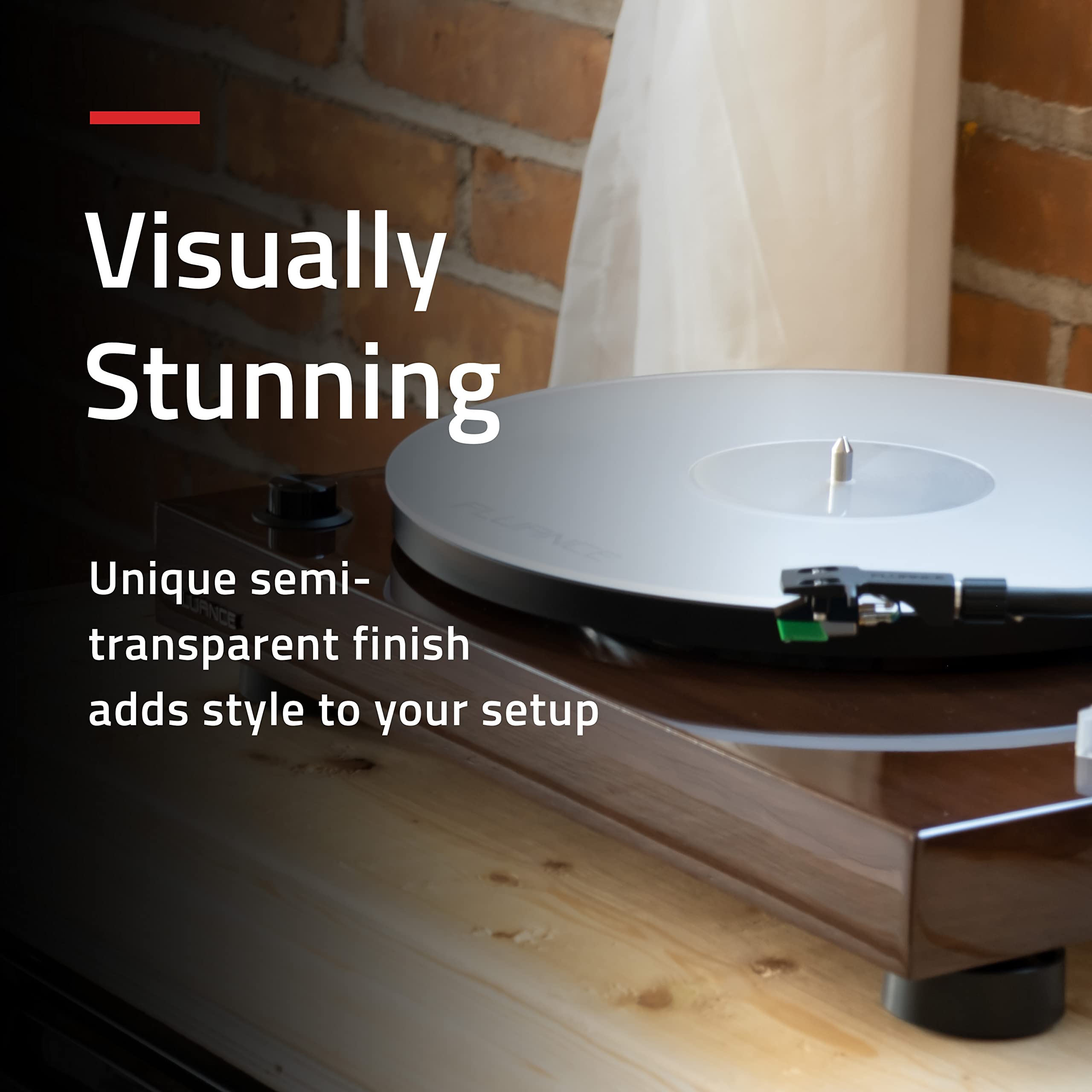 Fluance Acrylic Platter Mat For Turntables - Reduces Vibrations For Improved Sound Clarity For Vinyl Record Playback, Antistatic