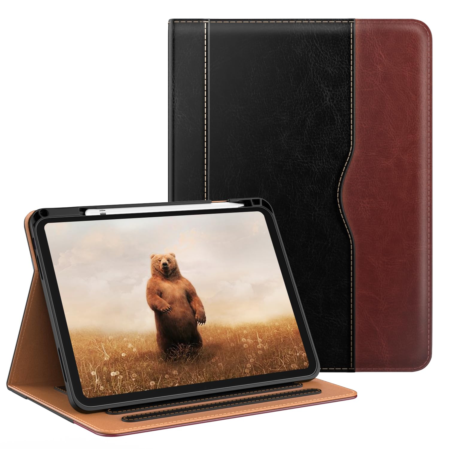 Okp Case For Ipad 10Th Generation 2022, 10.9 Inch Ipad 10Th Case With Multi Angle Viewing Pu Leather Stand Cover With Pencil Hol