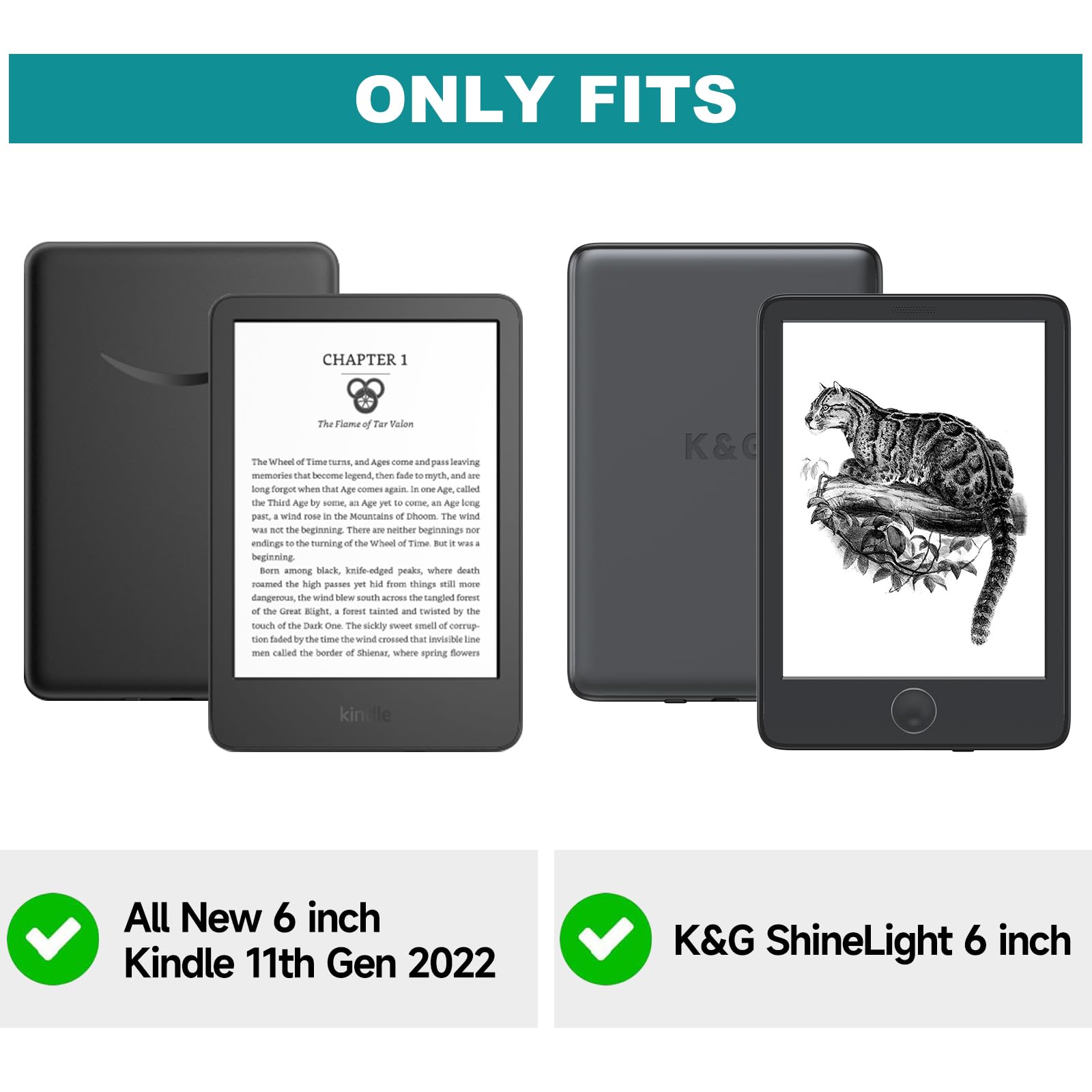 Ayotu Case For 6'' All New Kindle 11Th Generation 2022 Release (Model No. C2V2L3), Slim Cover With Auto Sleep/Wake, Only For 6 I