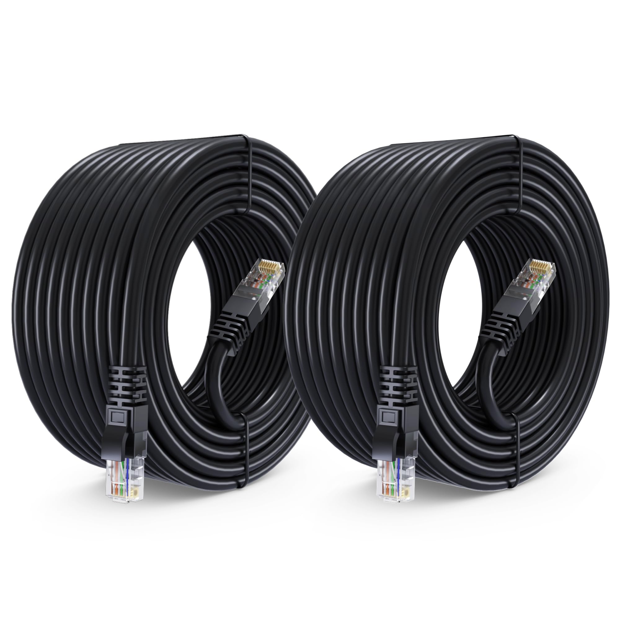 Maximm Cat 6 Ethernet Cable 50 ft (2Pack)  HighSpeed LAN Cable, Internet Cable, Patch Cable, and Network Cable  UTP, 10Gbps,
