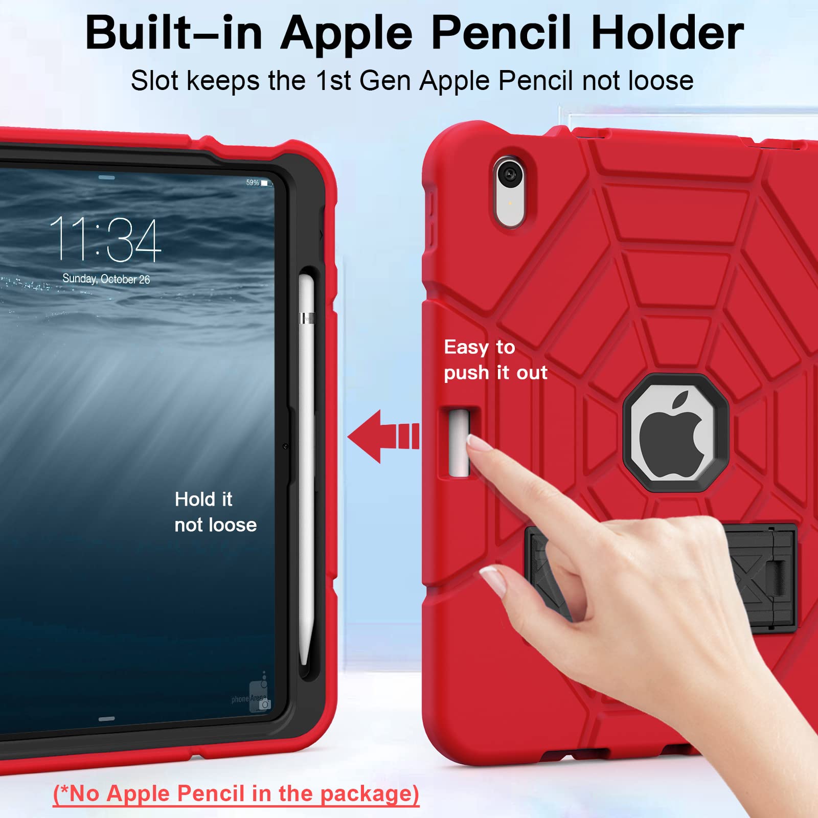 Grifobes Kids Case For Ipad 10Th Generation Case, For 2022 10.9 Inch Ipad 10 Th Generation Case With Kickstand, Heavy Duty Shock