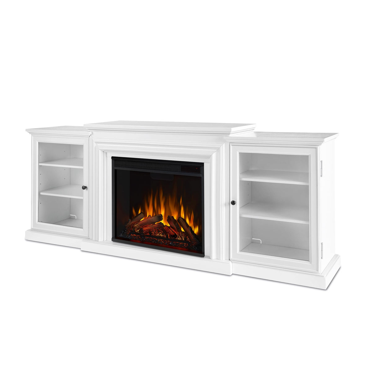 Real Flame Frederick 72'' Electric Fireplace Tv Stand For Tvs Up To 70 Inches, Entertainment Center With Adjustable Shelves And