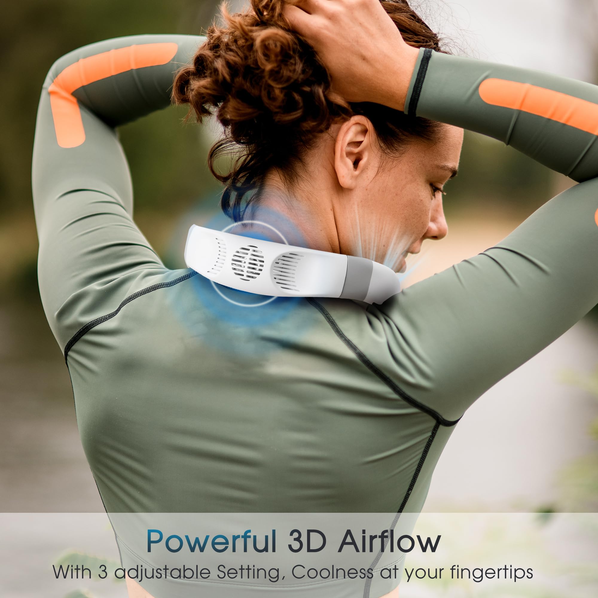 Jawhock Neck Fan With Cooling Plate|Neck Air Conditioner|4400Mah Rechargeable Battery Operated|Hands Free Fan For Kitchen Fitnes