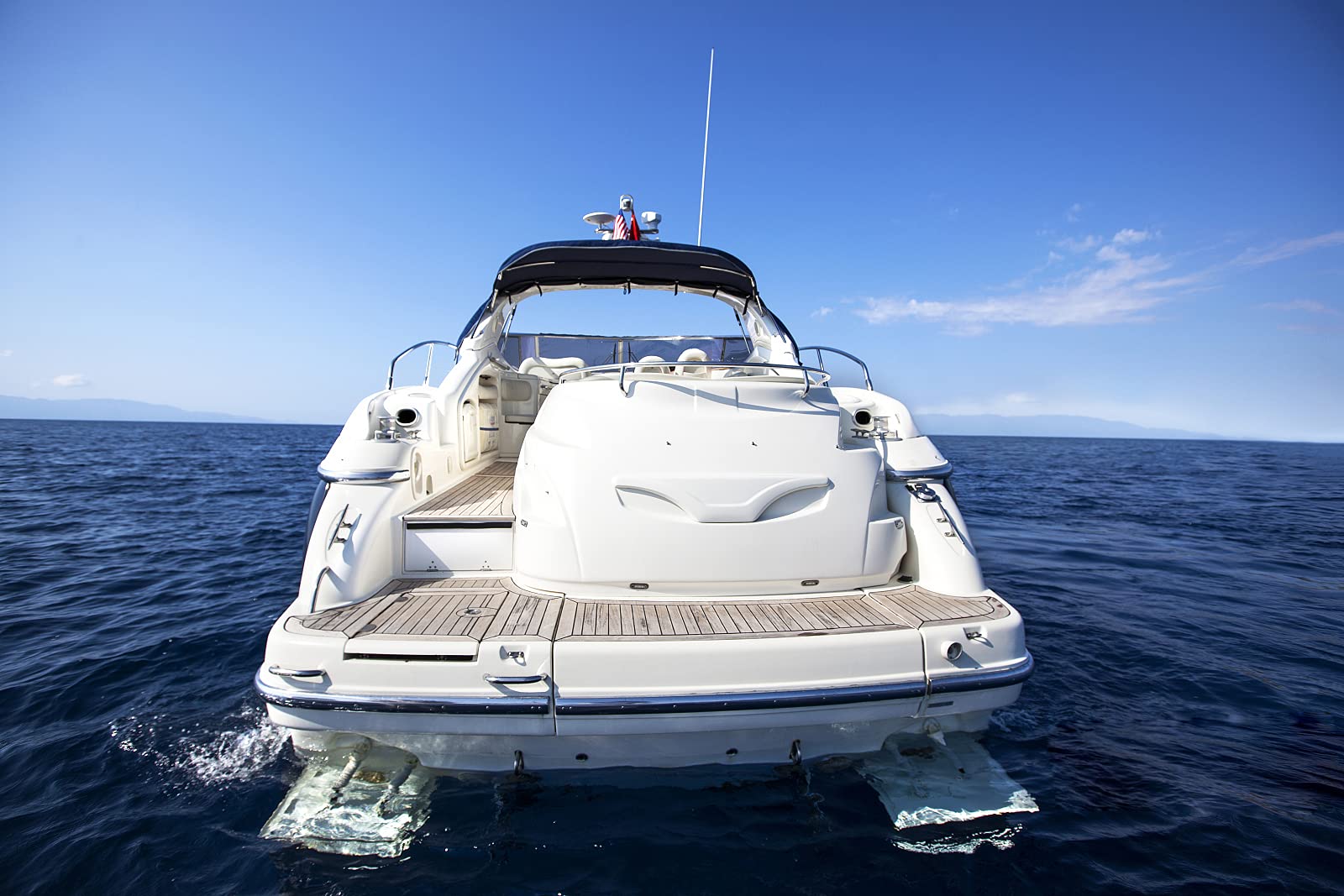 Uayesok Vhf Marine Base Antenna 48 Inch Fiberglass Waterproof Boat Antenna W/7M Rg 58U Cable Adjustable Ratchet Fixed Mount