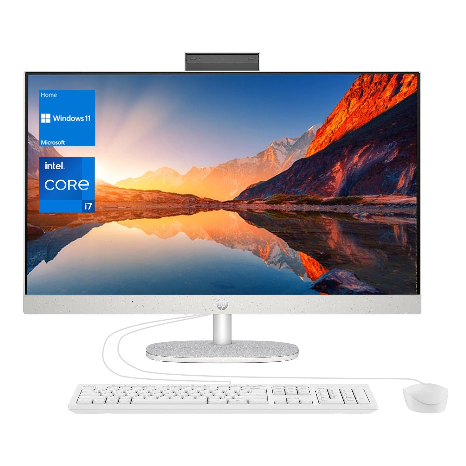 Hp 27 Newest I7 All In One Desktop, 27'' Fhd Display, Intel Core I7 1355U, 32Gb Ram, 1Tb Ssd, Wired Keyboard & Mouse, Ir Camera,