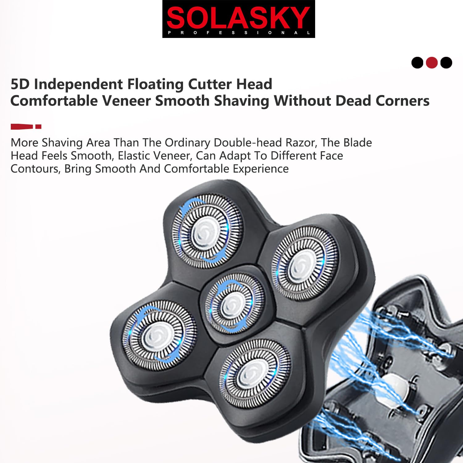 Universal Magnetic 5 Blades Replacement Heads For Manscaped Dome Shaver Bird And Freedom Head Shaver And Many Brand