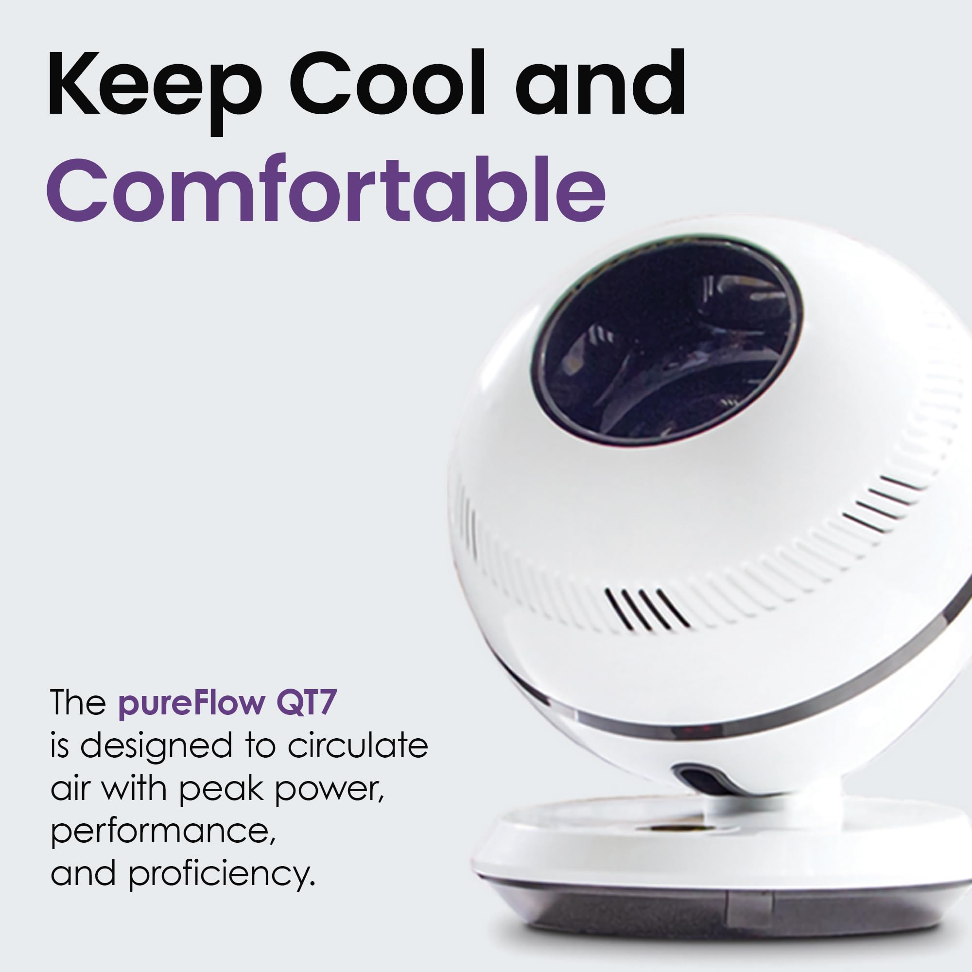 Greentech Qt7 Bladeless Fan   Whisper Quiet Air Circulator   Safe Around Pets And Children