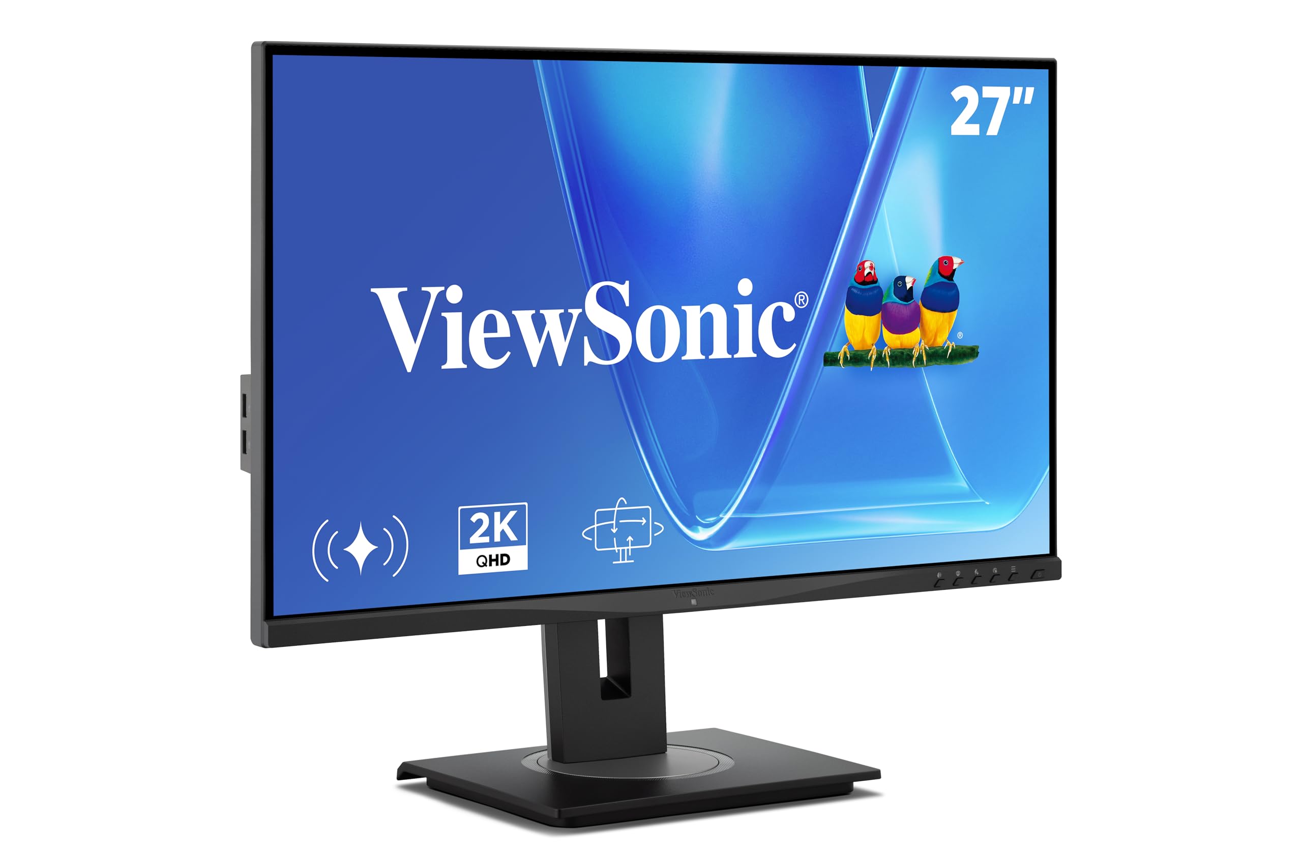 ViewSonic VG2748A-2K 27 Inch 1440p Monitor, IPS with Ambient Light Sensor and Privacy Alert for Smooth Home and Office Productiv