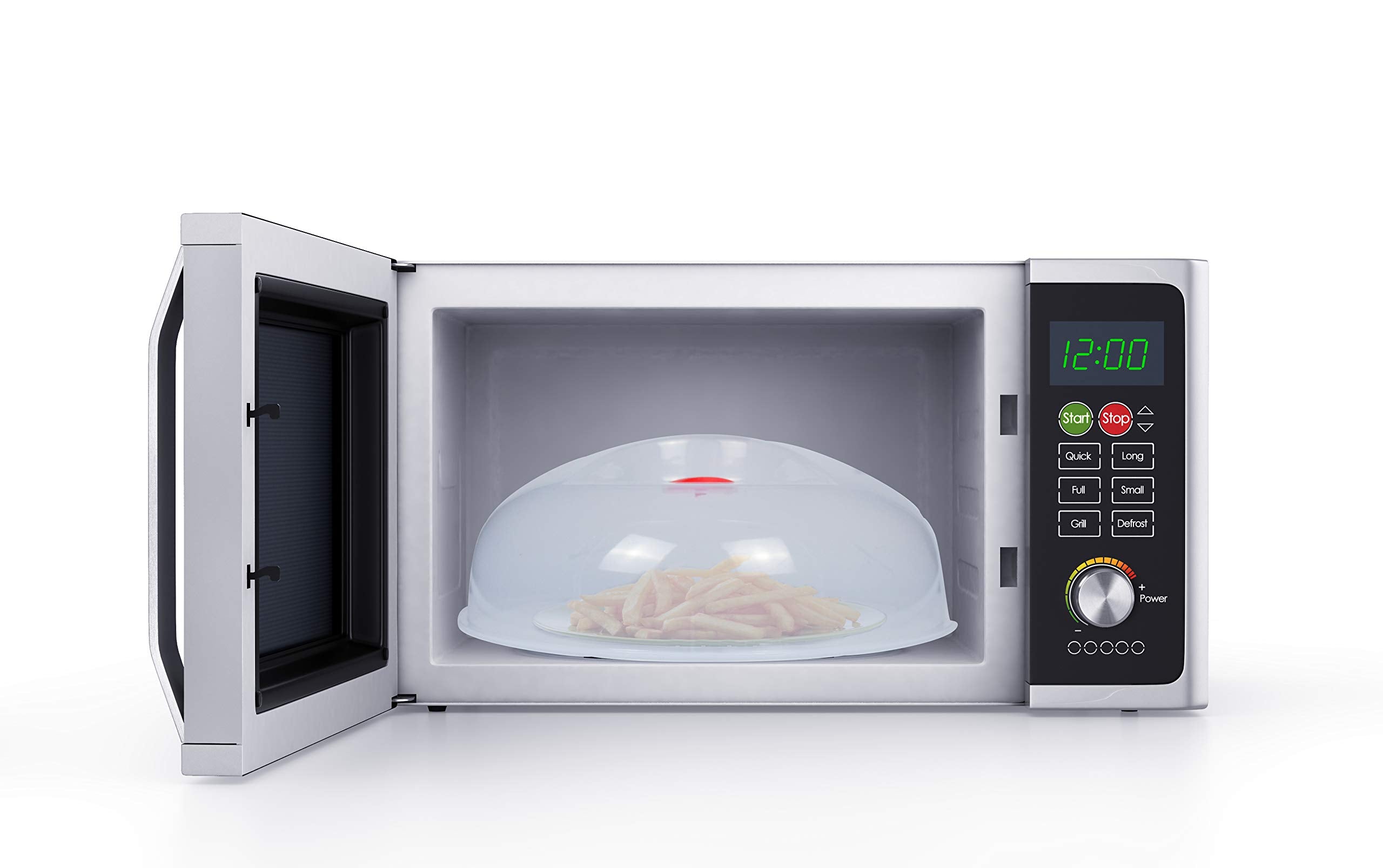 Large Microwave Cover For Food Easy Grip Microwave Splatter Cover Guard Lid With Steam Vent And Bpa Free & 11.5 Inch, Dishwasher