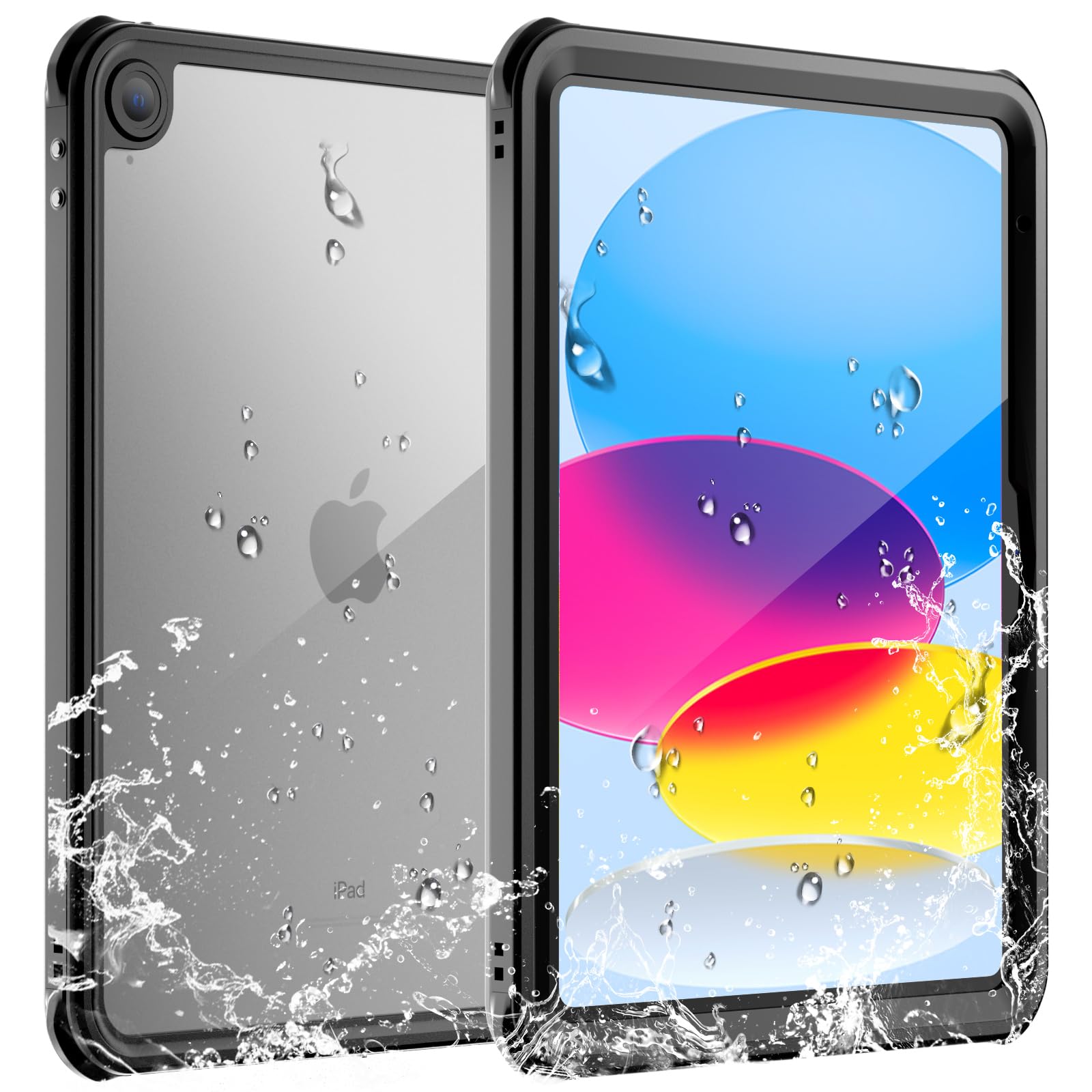 Supfine For Waterproof Ipad 10Th Generation Case, [Built In Screen Protector] [Ip68 Waterproof] Full Body Rugged Shockproof Prot