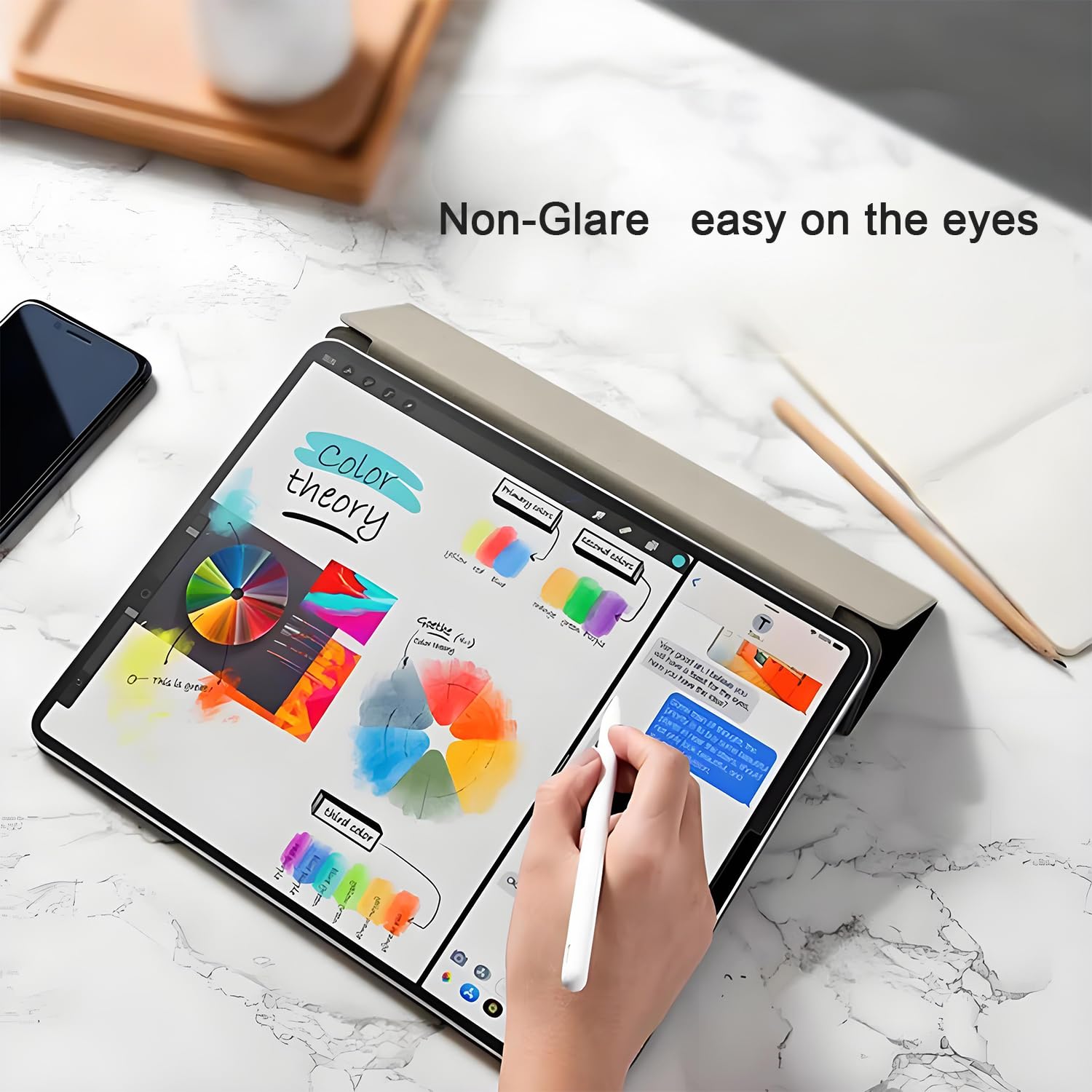 Ailun Paper Textured Screen Protector For Ipad Air 11 Inch 6 Generation [2024 6Th Gen] 2 Pack Draw And Sketch Like On Paper Text