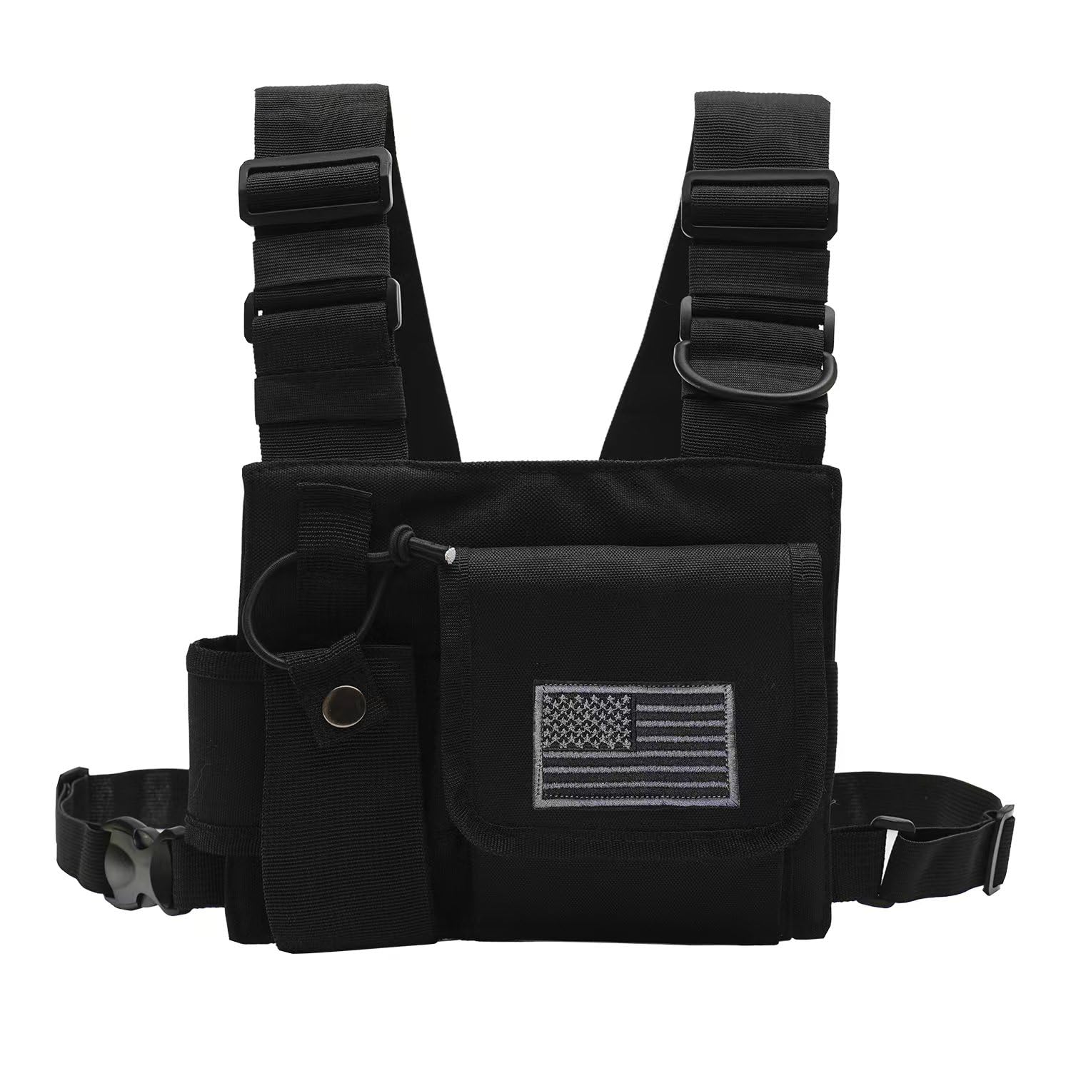 Klykon Radio Chest Harness Chest Front Single Pack Pouch Holster Vest Rig For Motorola Midland Kenwood Baofeng Retevis Walkie Ta