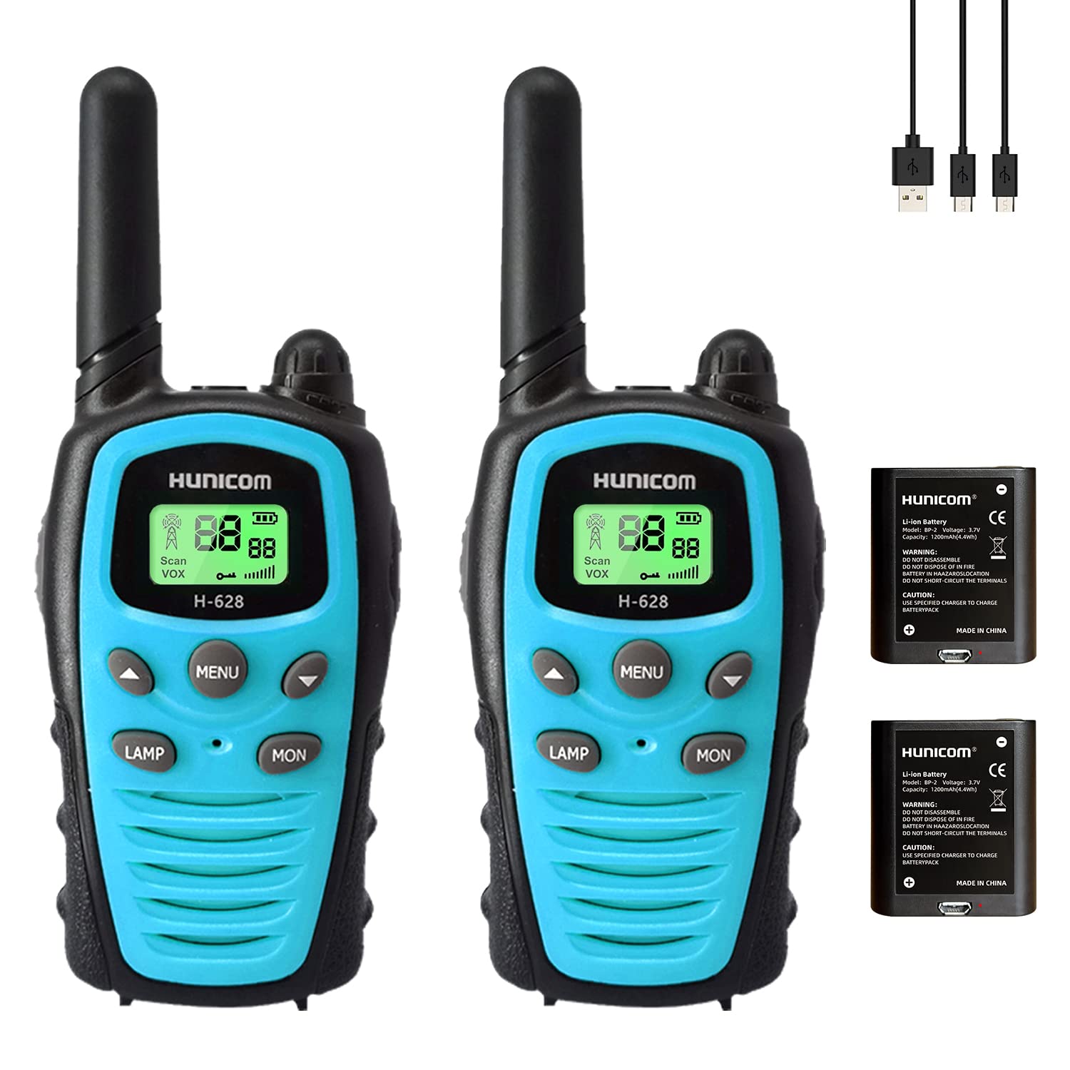 Rechargeable Walkie Talkies For Adults   Long Range Frs 2 Way Radios With Vox Flashlight 1200 Mah Battery