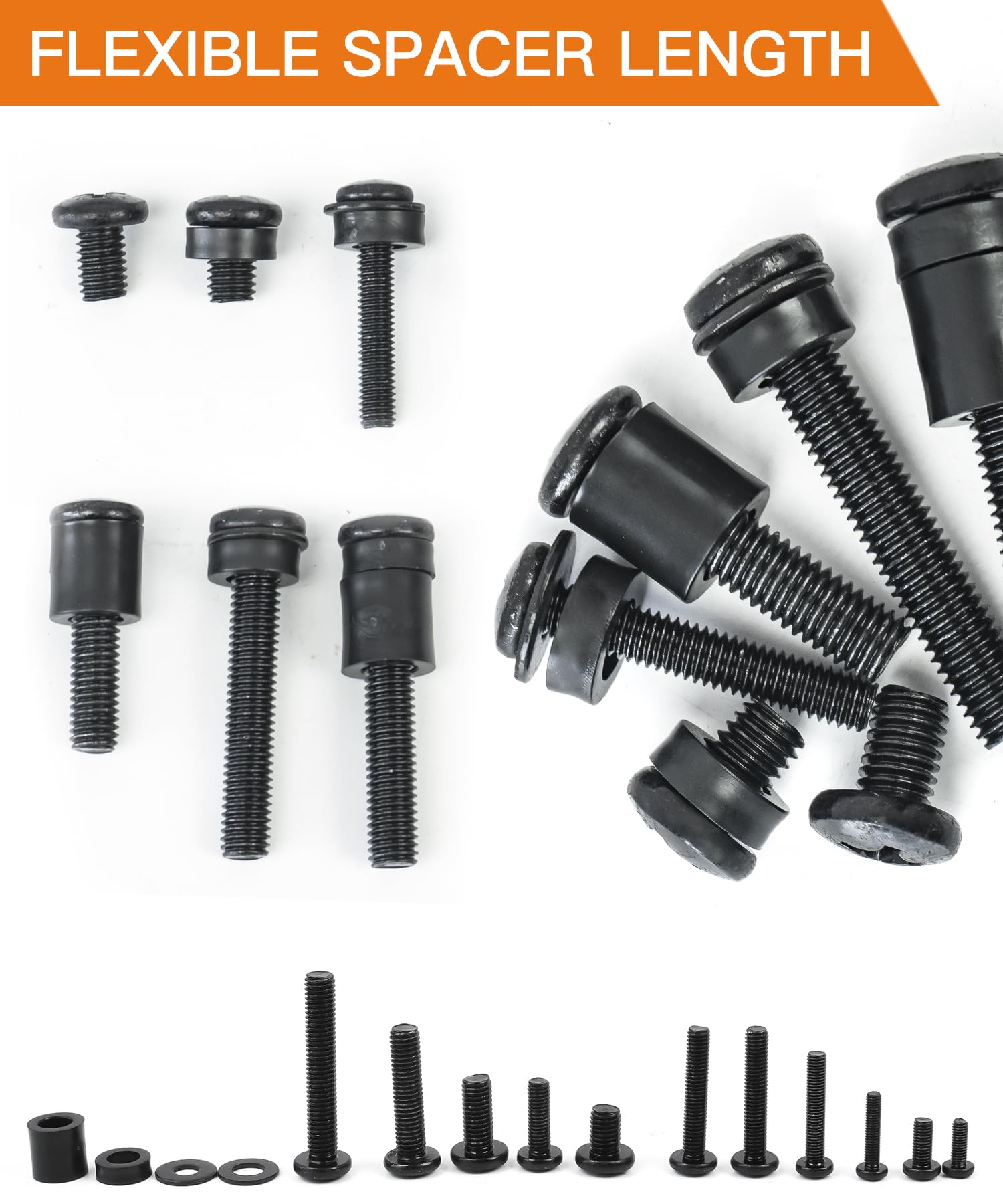 Universal Tv Mounting Hardware Screw Kit Set With Box   M4 M5 M6 M8 Screws And Washers Spacers, Replacement Screws For Tv Vesa M