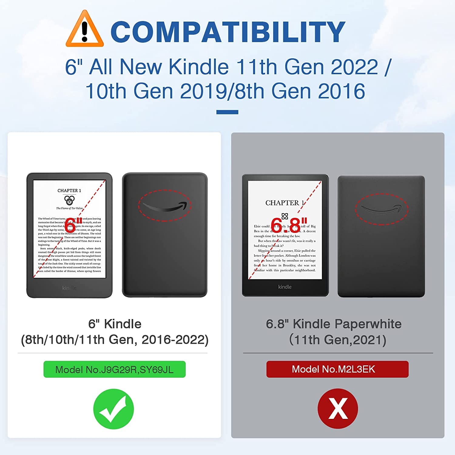 Cat Library Case For All New 6'' Kindle (11Th Generation, 2022 Release), Shockproof Pu Leather Folding Stand Slim Case With Auto