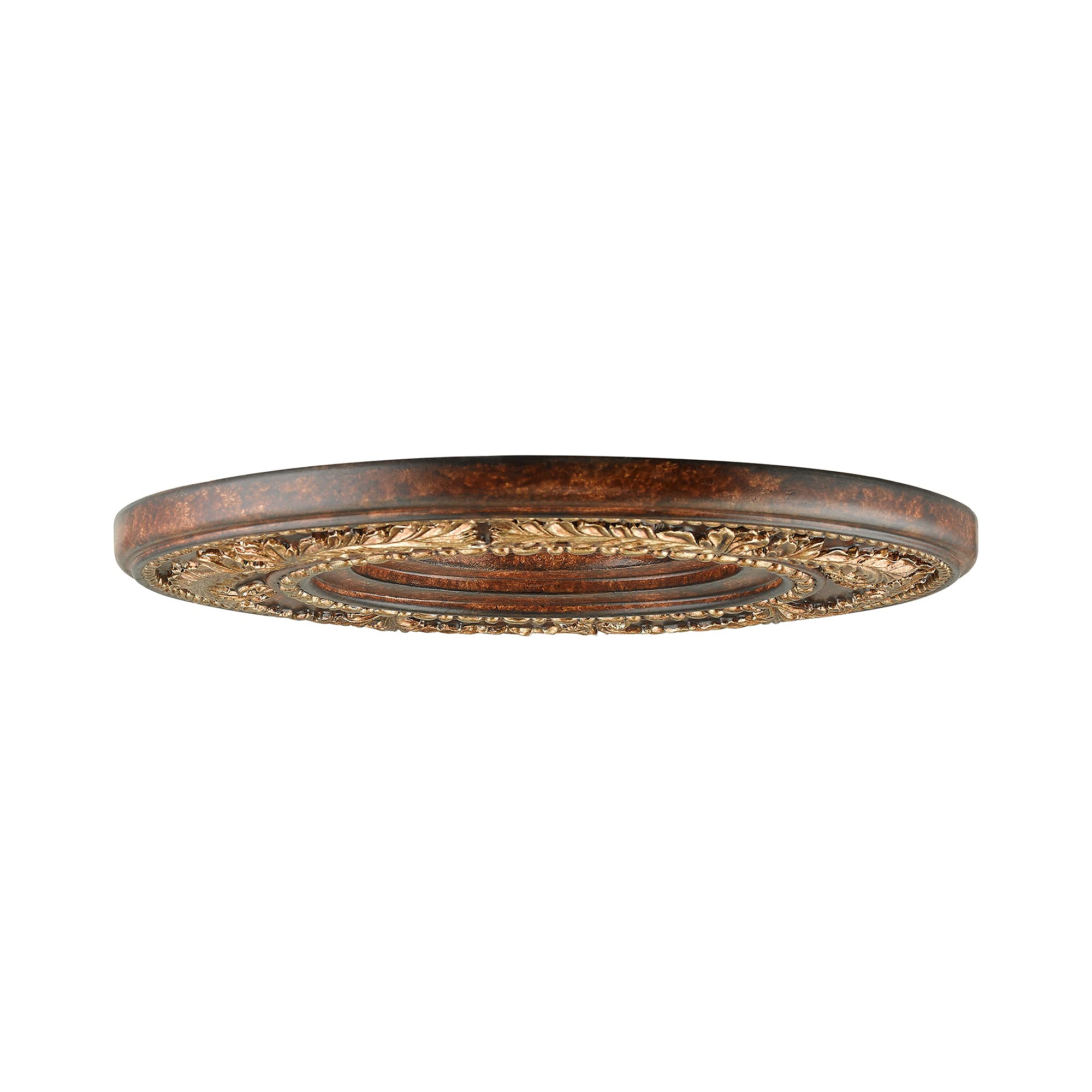 Livex Lighting 8204 63 Ceiling Medallion In Verona Bronze With Aged Gold Leaf Accents 12D X 1.25