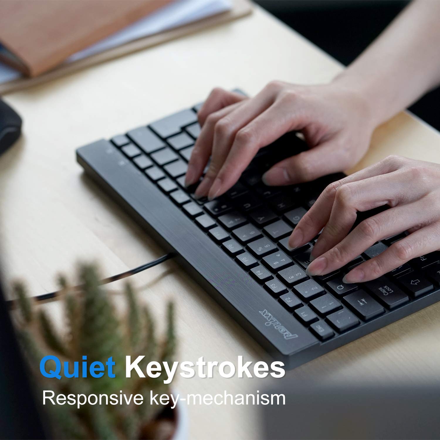 Perixx Periboard 426 Wired Mini Low Profile Keyboard (Wired Usb), Us English Layout (11665)