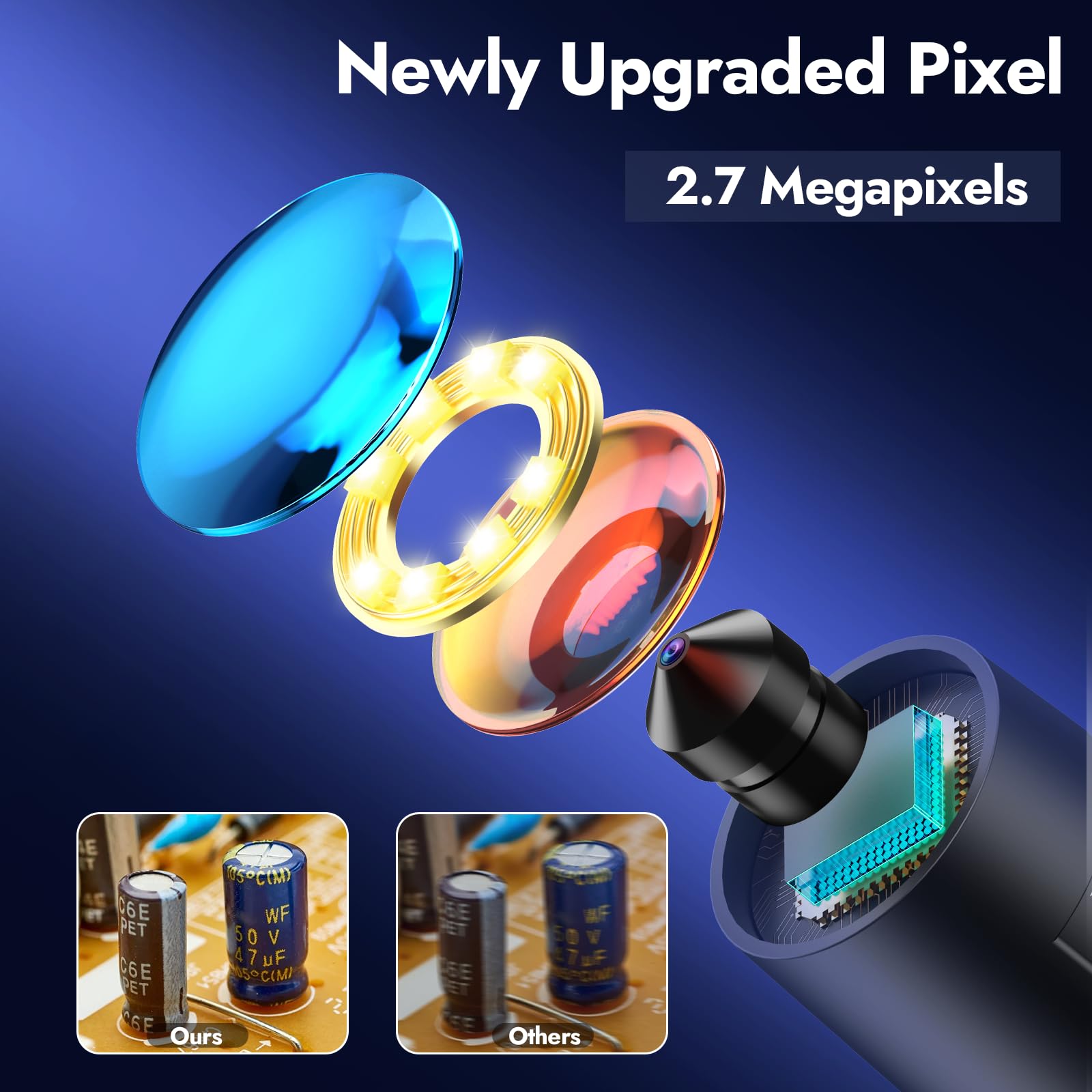 Leipan Digital Microscope, 50X 1600X Magnification Portable Usb Microscope With Adjustable Stand, Mini Microscope Camera Compati